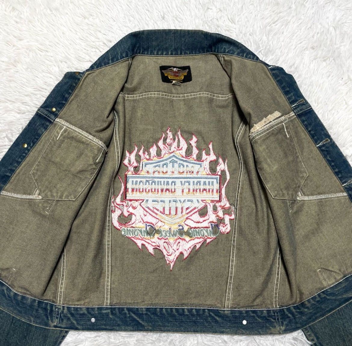 Harley Davidson Vintage Harley-Davidson Chrome Sweet Chrome Denim jacket Size US L / EU 52-54 / 3 - 5 Thumbnail