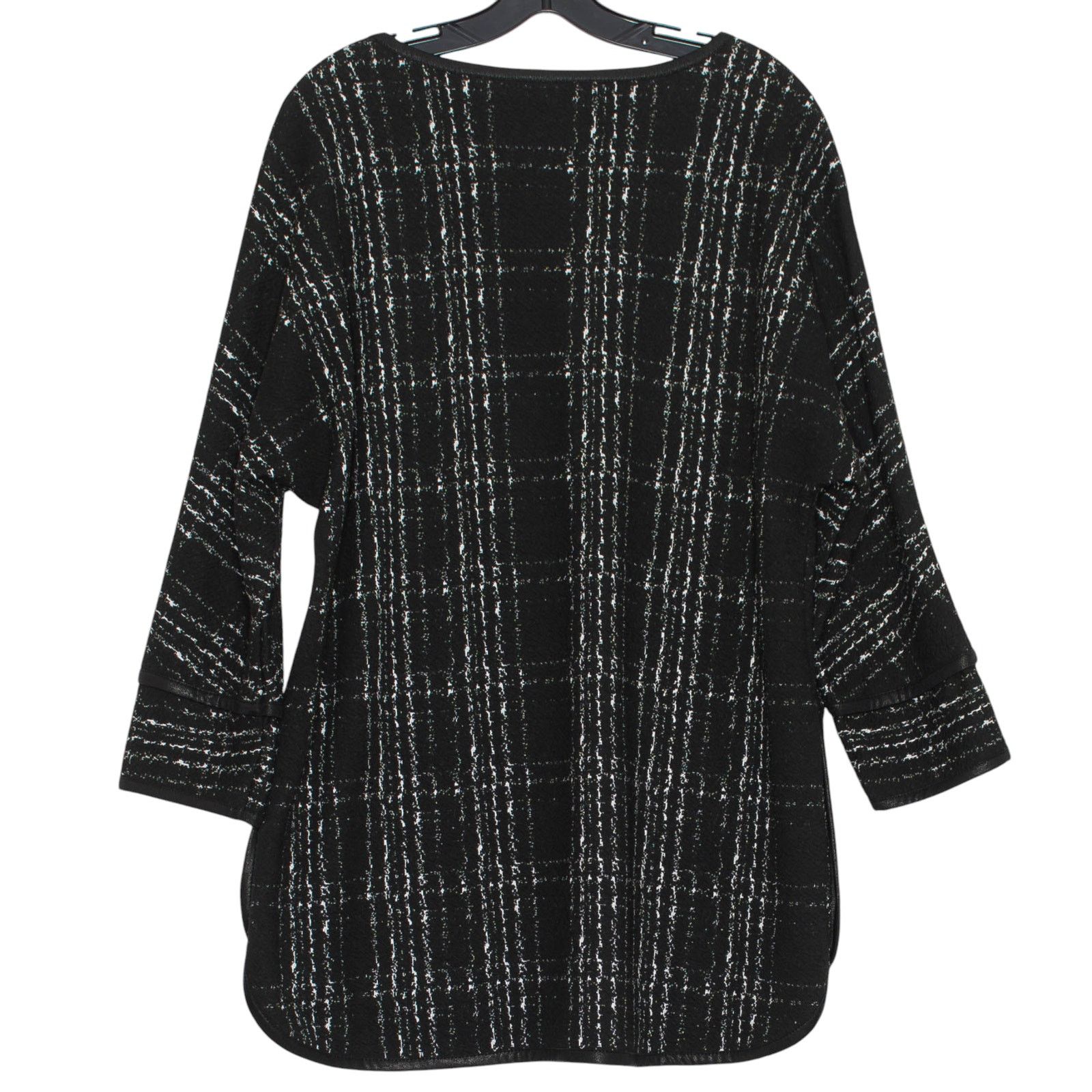 Other Ali Miles Top Plaid Black L Minimalist Lagenlook Oversized Size L / US 10 / IT 46 - 3 Thumbnail