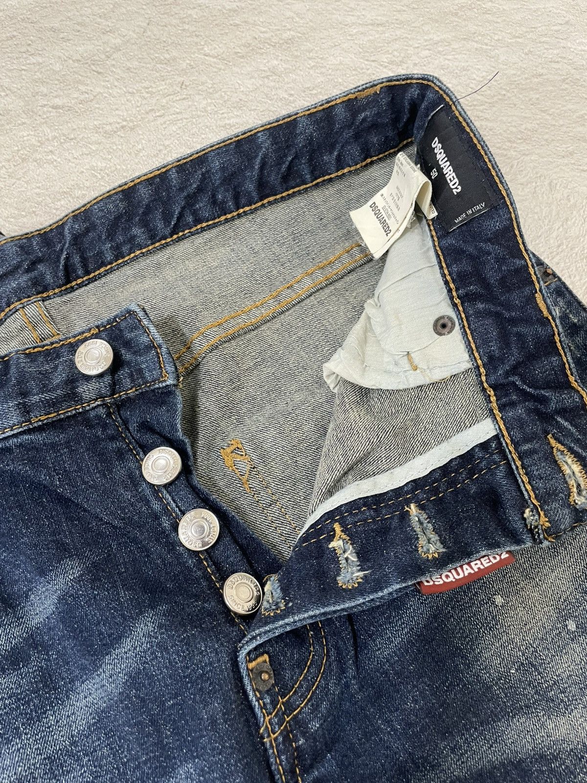 Japanese Brand 00s Dsquared Archival Mudwash Denim Distressed Y2K Japan Size US 33 - 5 Thumbnail