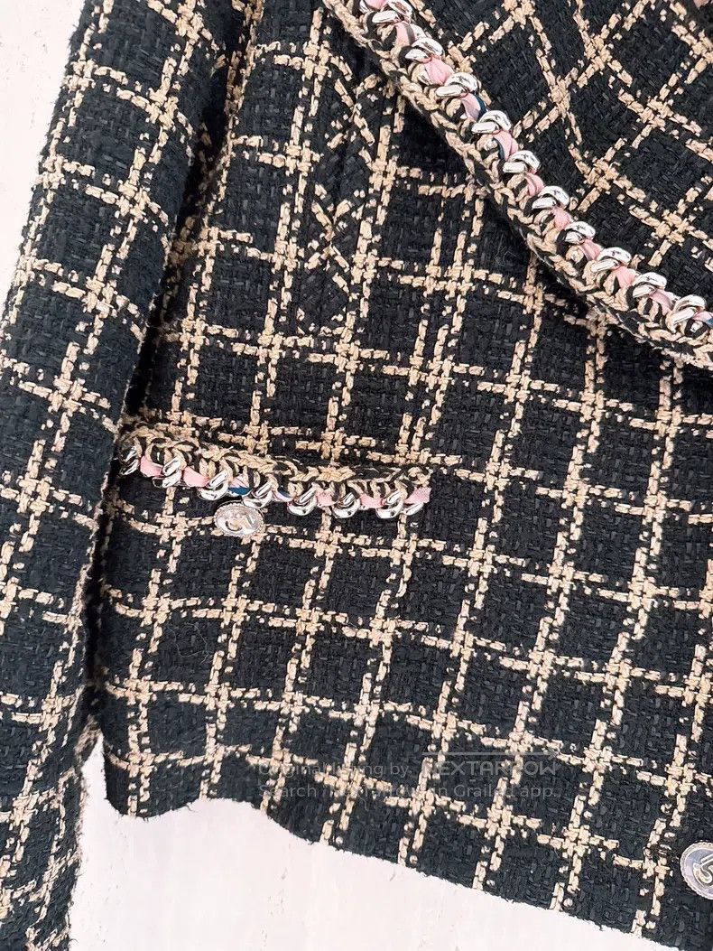 Chanel Chanel 21S Spring and Summer Fashion Plaid Tweed Jacket Size XXS / US 00 / IT 34 - 4 Thumbnail