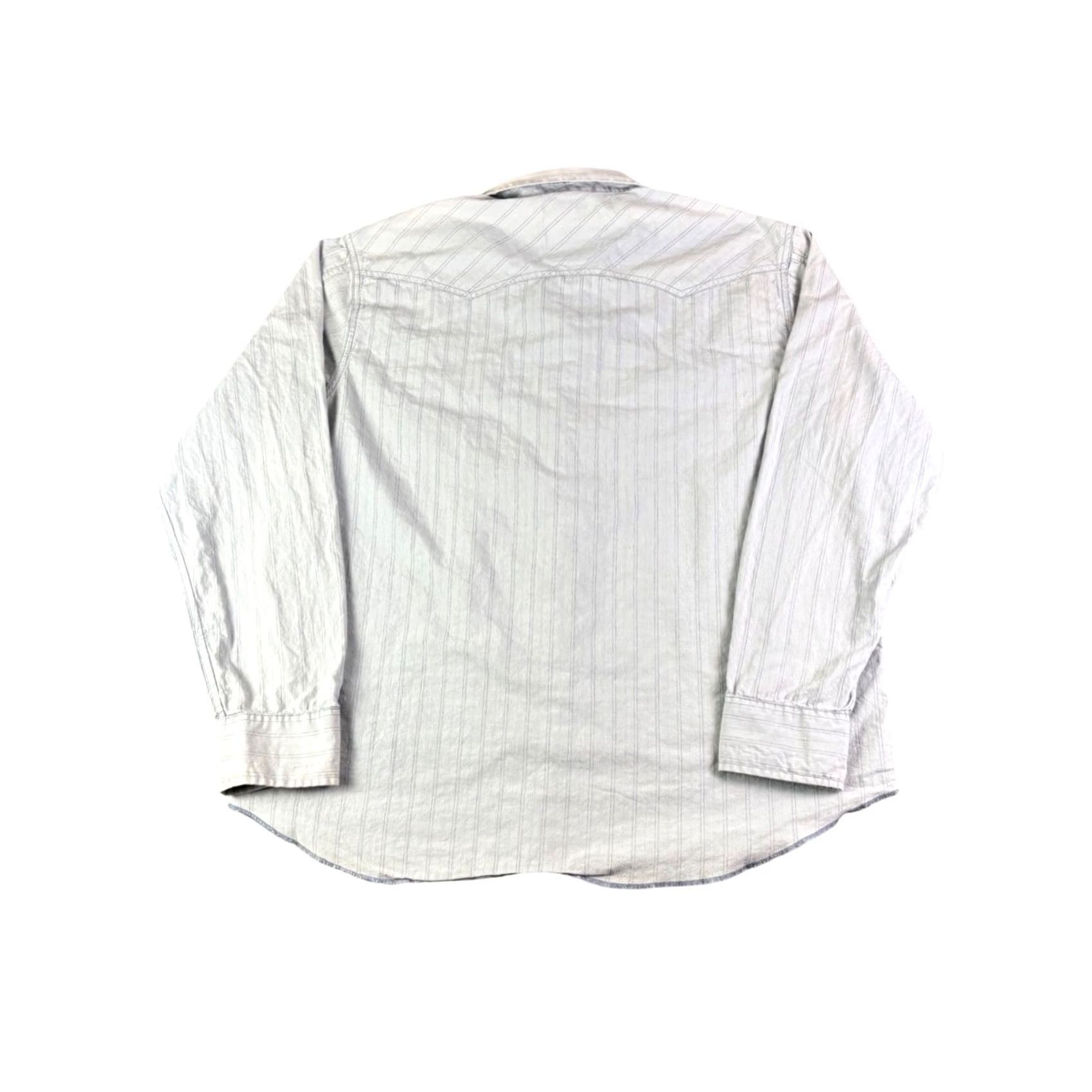 Aeropostale Aeropostale Mens Long Sleeve Pinstripe Western Button Up Shirt XL Blue Vintage Size US XL / EU 56 / 4 - 2 Thumbnail