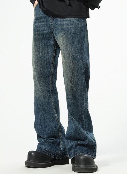 Japanese Brand American-style wide-leg men's loose flared baggy jeans Size US 32 / EU 48 - 2 Thumbnail