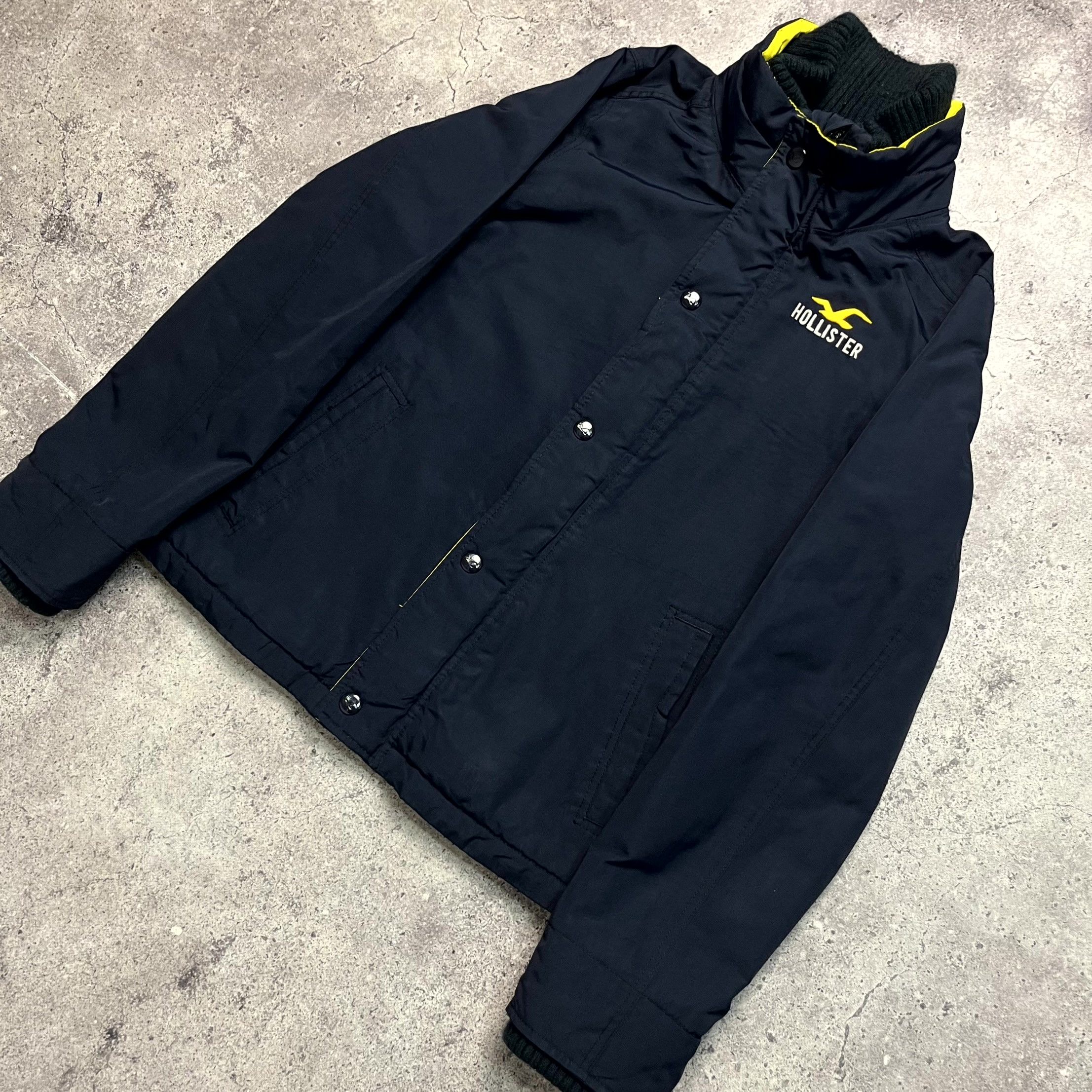 Hollister Y2K Hollister Navy Blue Full Zip Nylon Fleece Jacket Size XL Size US XL / EU 56 / 4 - 4 Thumbnail