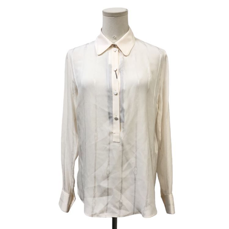 Gucci Gucci Logo Stripe Silk Button Up Shirt Size 38 Size XS / US 0-2 / IT 36-38 - 1 Thumbnail