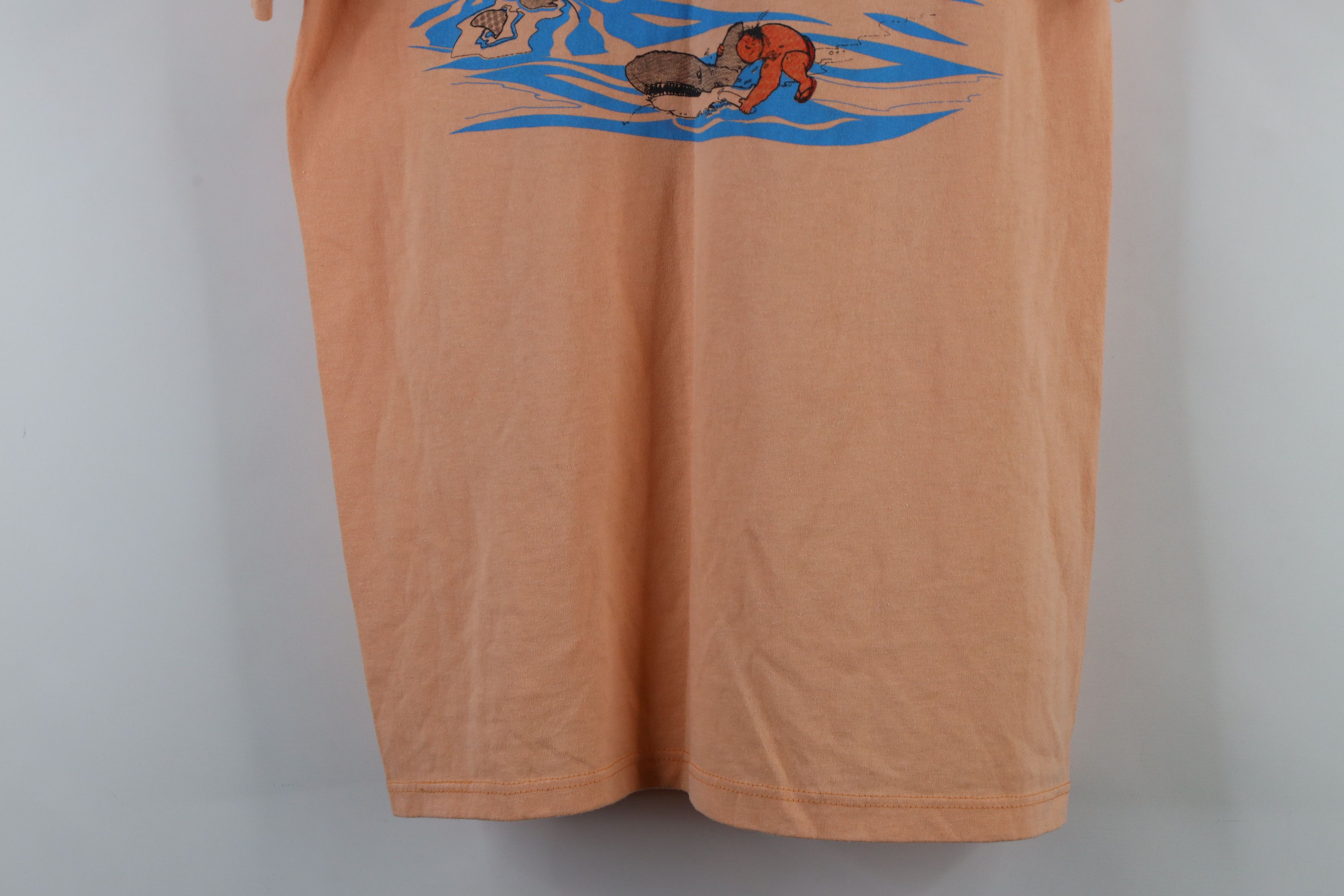 Vintage Vintage 80s Funny Comic Sumo Fishing Team T-Shirt Pink USA Size US M / EU 48-50 / 2 - 15 Thumbnail