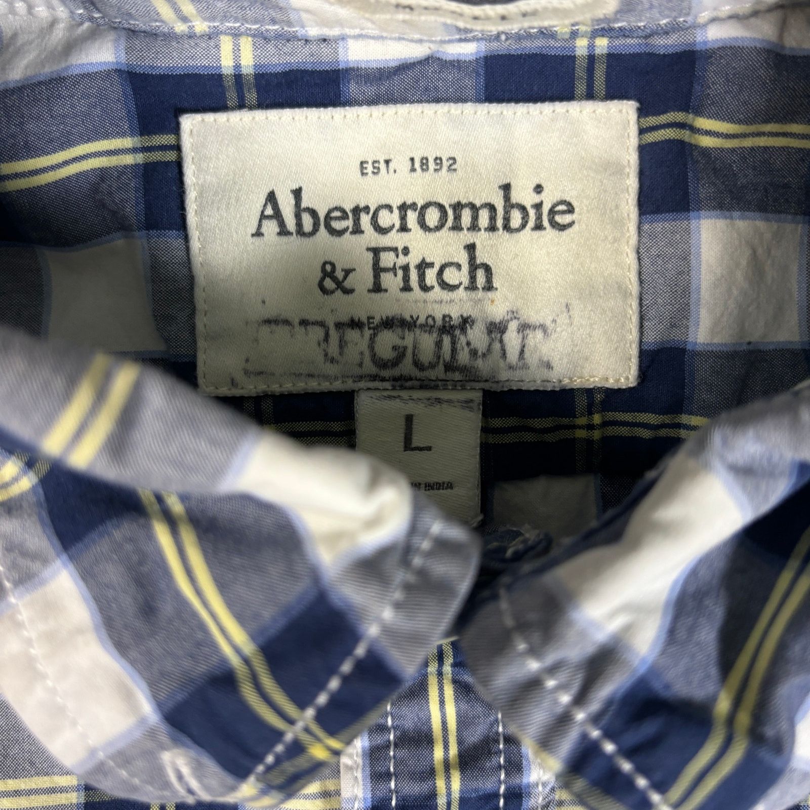 Abercrombie & Fitch vintage y2k 2000s Abercrombie and Fitch plaid longsleeve Lg Size US L / EU 52-54 / 3 - 2 Thumbnail