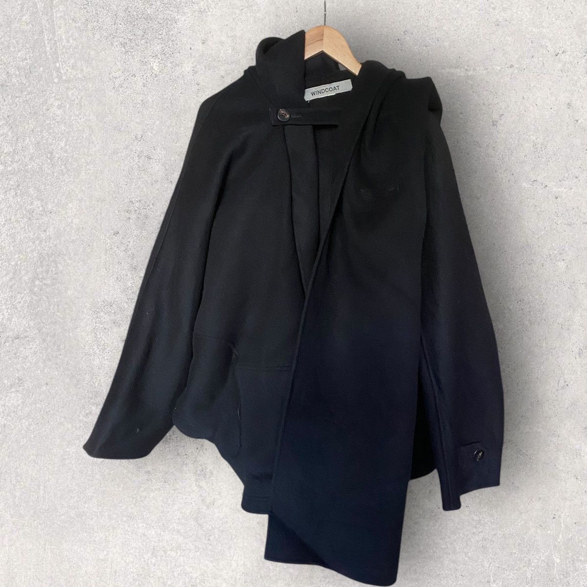 Issey Miyake Vintage Issey Miyake Asymmetric Oversized Wool Wind cot Size US M / EU 48-50 / 2 - 8 Thumbnail