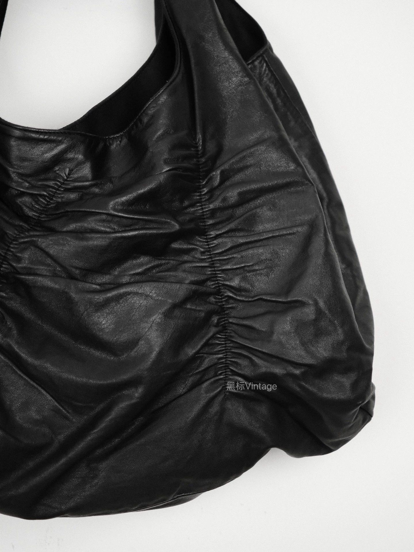 Yohji Yamamoto Yohji Yamamoto 21AW Vintage Cloud Pleated Cowhide Bag Size ONE SIZE - 4 Thumbnail