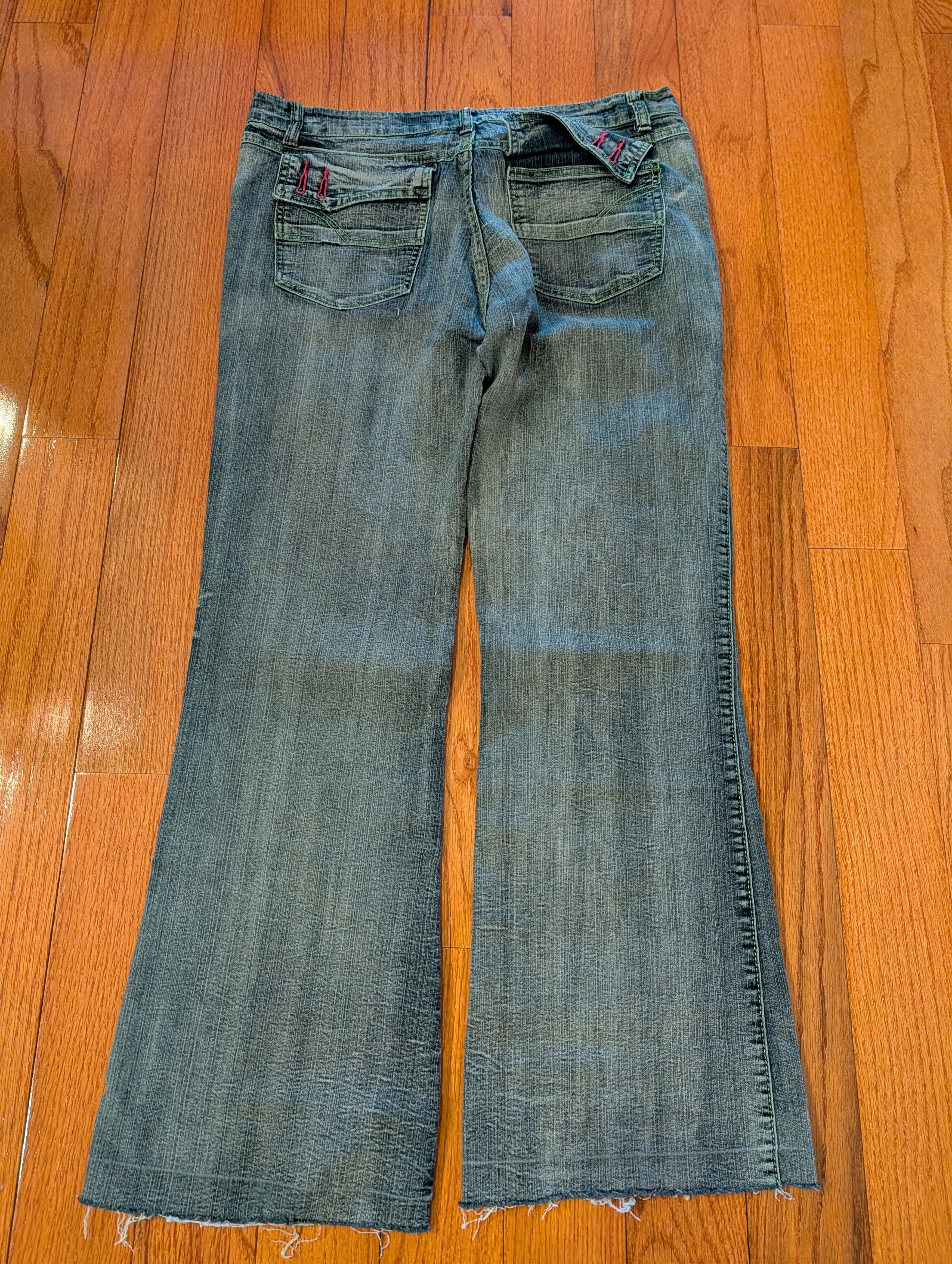 Southpole Y2K Xclusive Faded Denim Baggy Flare Leg Cyber Grunge Jeans Size US 34 / EU 50 - 1 Thumbnail