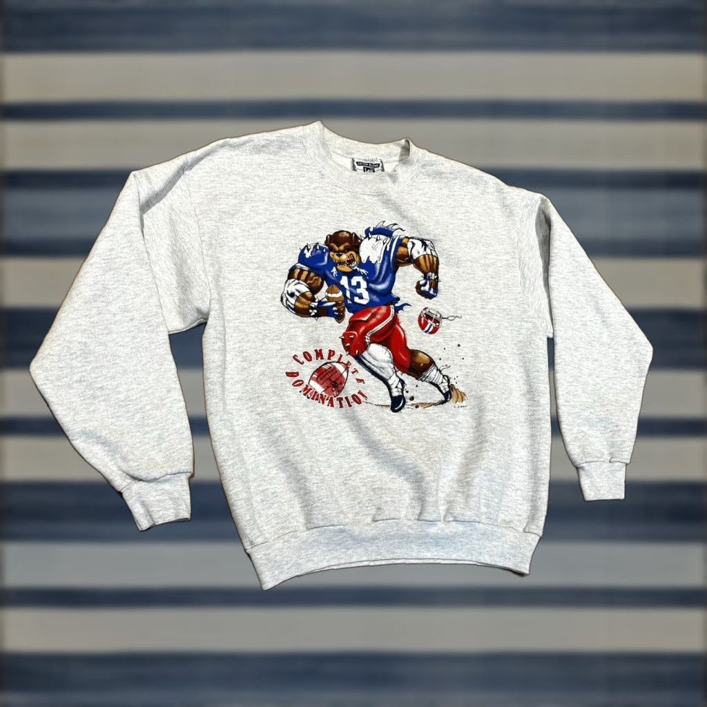 Lee VINTAGE Lee Football Sweatshirt NFL Superbowl Cotton Blend USA Dog Sz Large Size US L / EU 52-54 / 3 - 1 Thumbnail