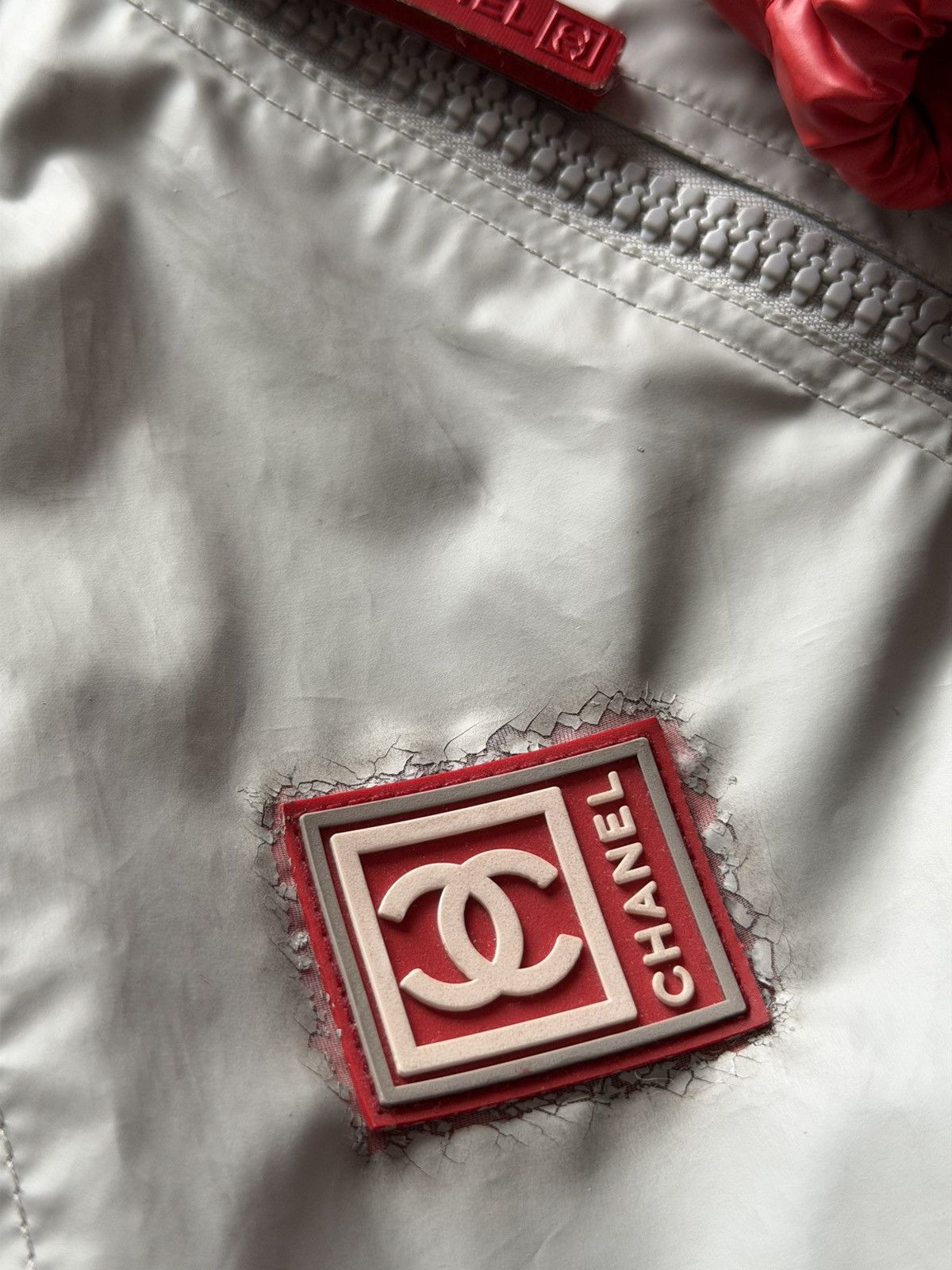 Chanel Chanel Vintage 2005 Red Gray Sport CC Logo Bomber Size US M / EU 48-50 / 2 - 3 Thumbnail