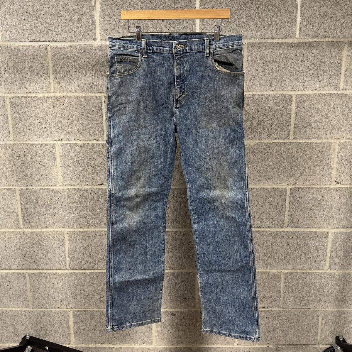 Vintage Vintage Mud Wash Dickies Jeans ERD Grunge Thrashed Faded Size US 34 / EU 50 - 1 Thumbnail