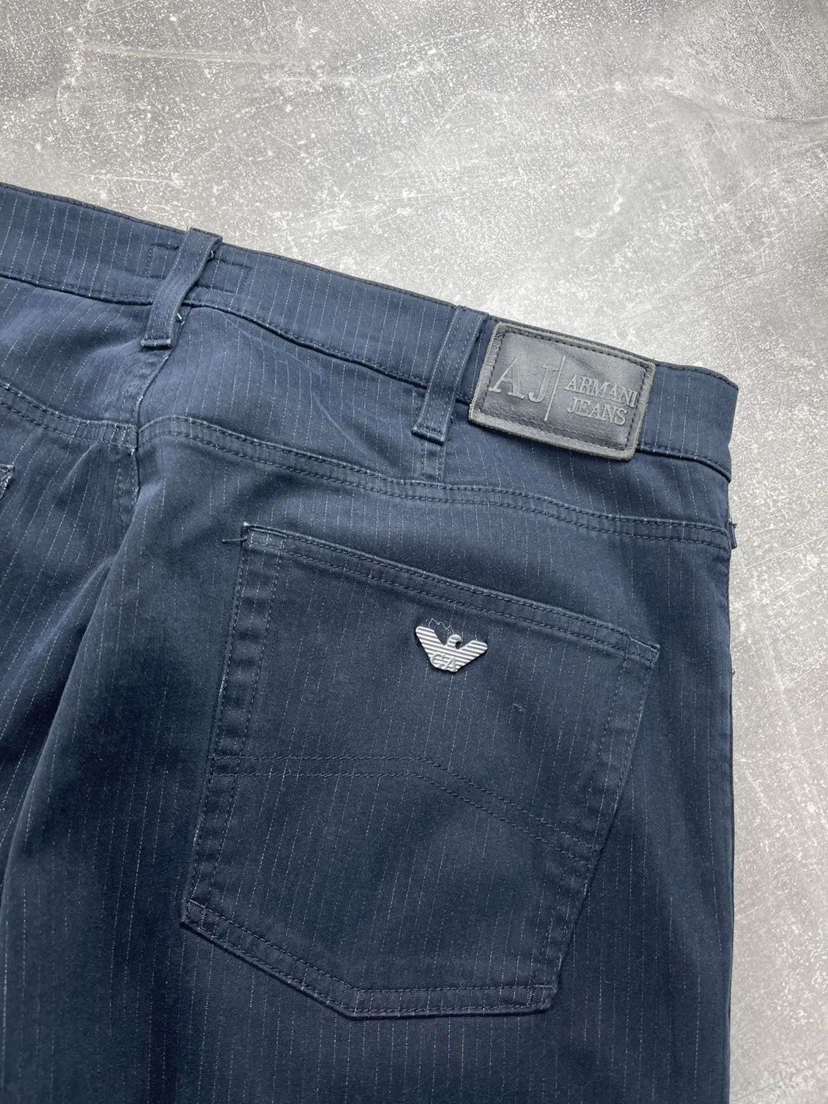 Armani × Vintage Armani Jeans Vintage Corduroy Pants Pinstripe Navy Blue Size US 38 / EU 54 - 3 Thumbnail