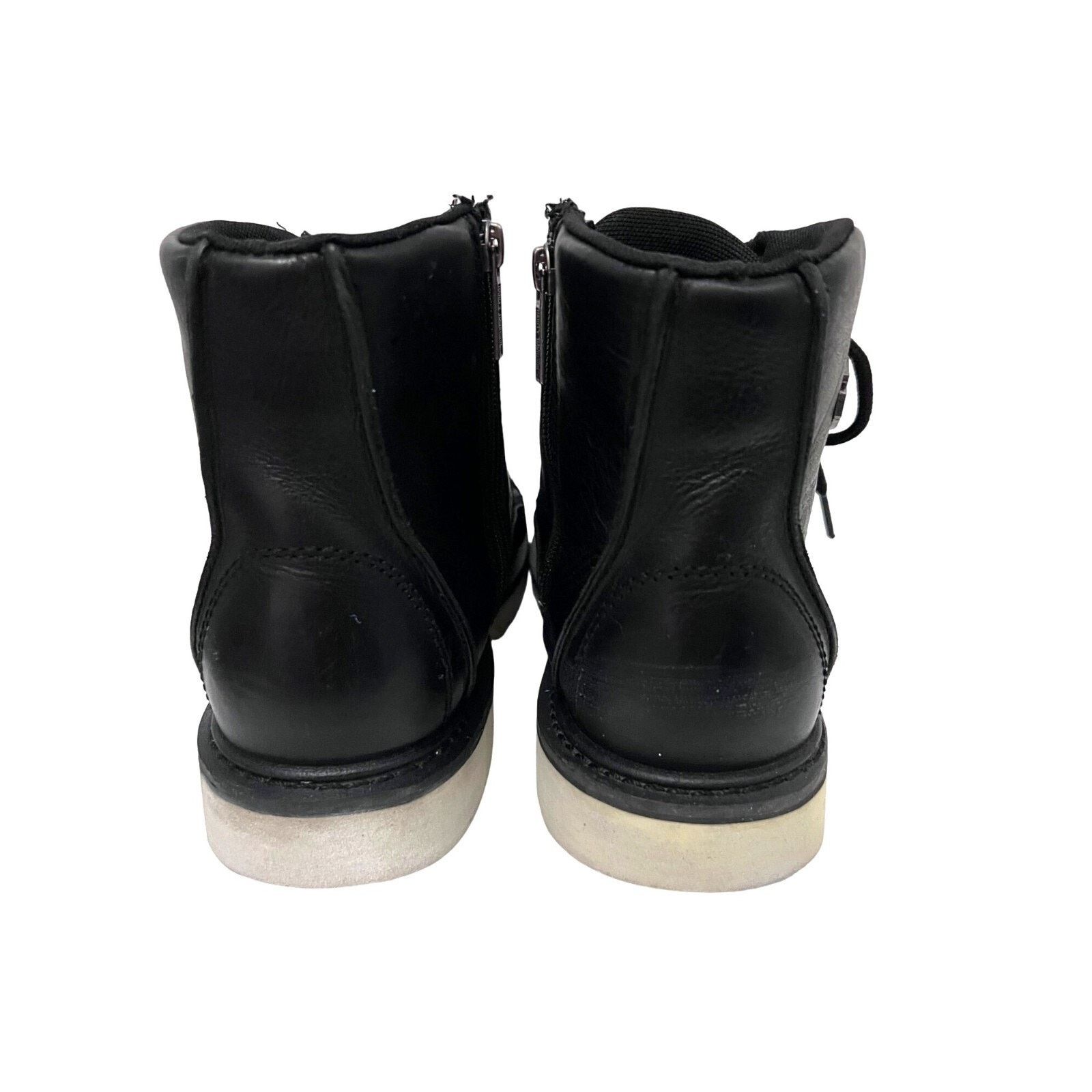 Harley Davidson Harley Davidson Black Leather Zip Up Ankle Boots US 11.5M Size US 11 / EU 44 - 4 Thumbnail