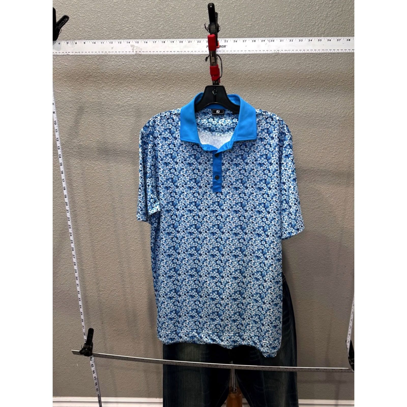 Footjoy Footjoy Polo Shirt Men Medium M Bright Blue Floral 1946 Golf POLO SHIRT Multicolor, 1946 Theme, Casual Colorful Footjoy Mens Polo Shirt Size US M / EU 48-50 / 2 - 2 Thumbnail
