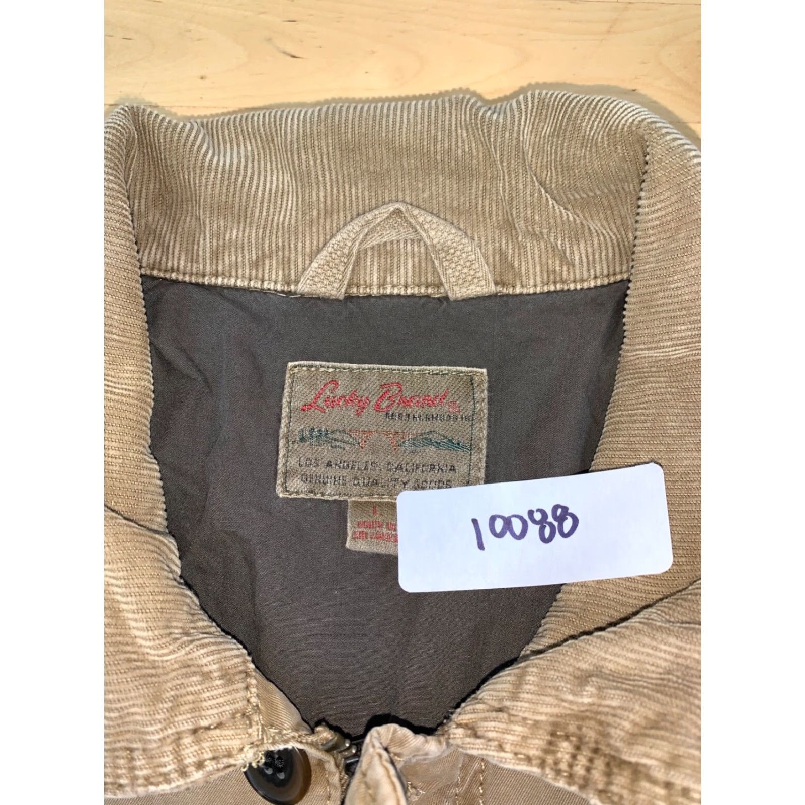 Lucky Brand Lucky Brand Utility Jacket Womens L Tan Casual Pockets Button Zip10088 Size L / US 10 / IT 46 - 2 Thumbnail