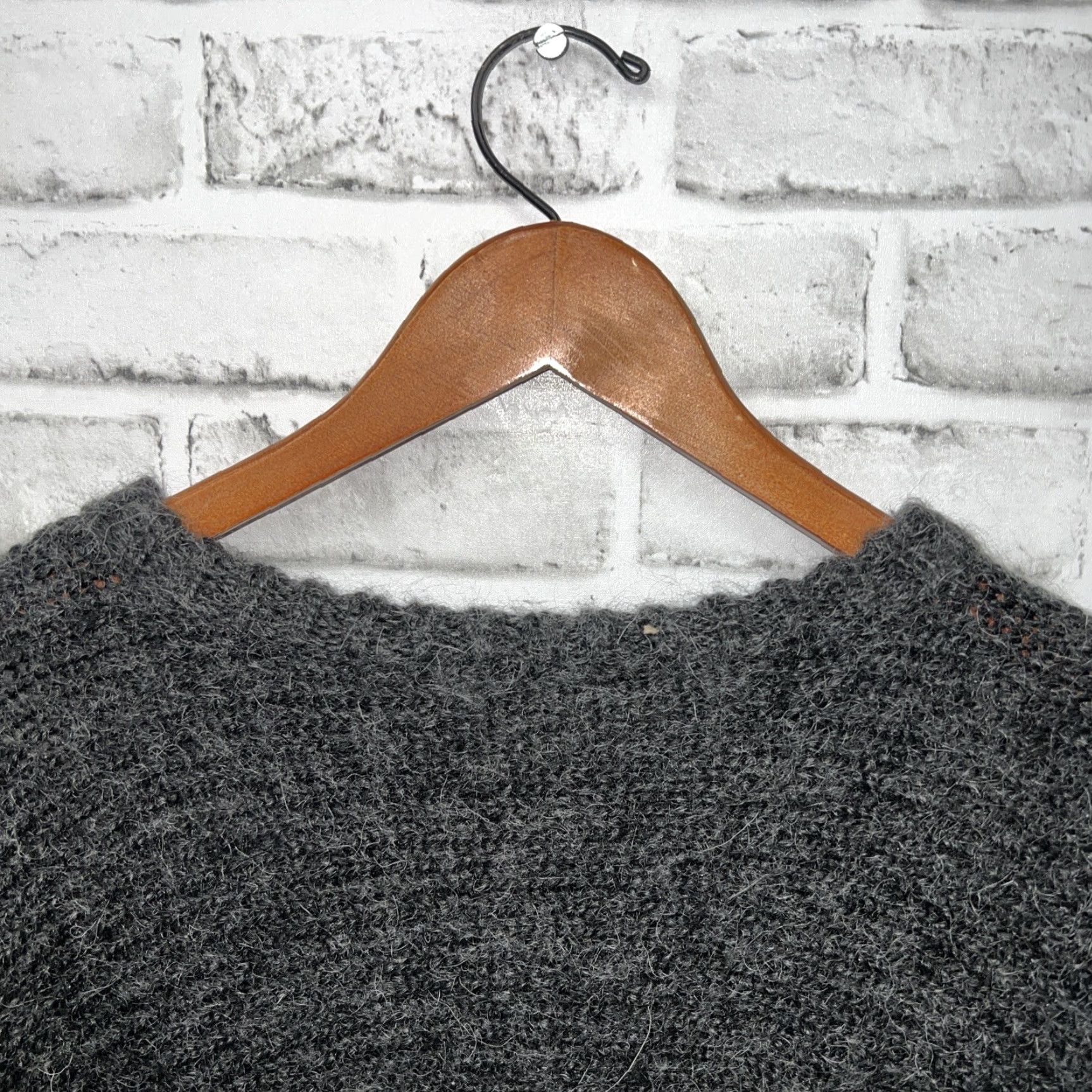 RAEY VINTAGE Rae Original Gray ALPACA Rabbit Fur Sweater Womens Size L Pullover Fur Womens Size L / US 10 / IT 46 - 5 Thumbnail