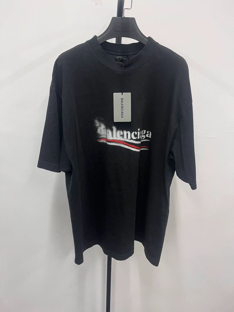 Balenciaga Balenciaga Blurring coke to make old short sleeve 2503-Next Size US S / EU 44-46 / 1 - 1 Thumbnail