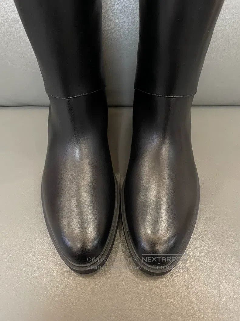 Loro Piana LORO PIANA Small calfskin metal buckle boots with rounded Size US 7.5 / IT 37.5 - 3 Thumbnail