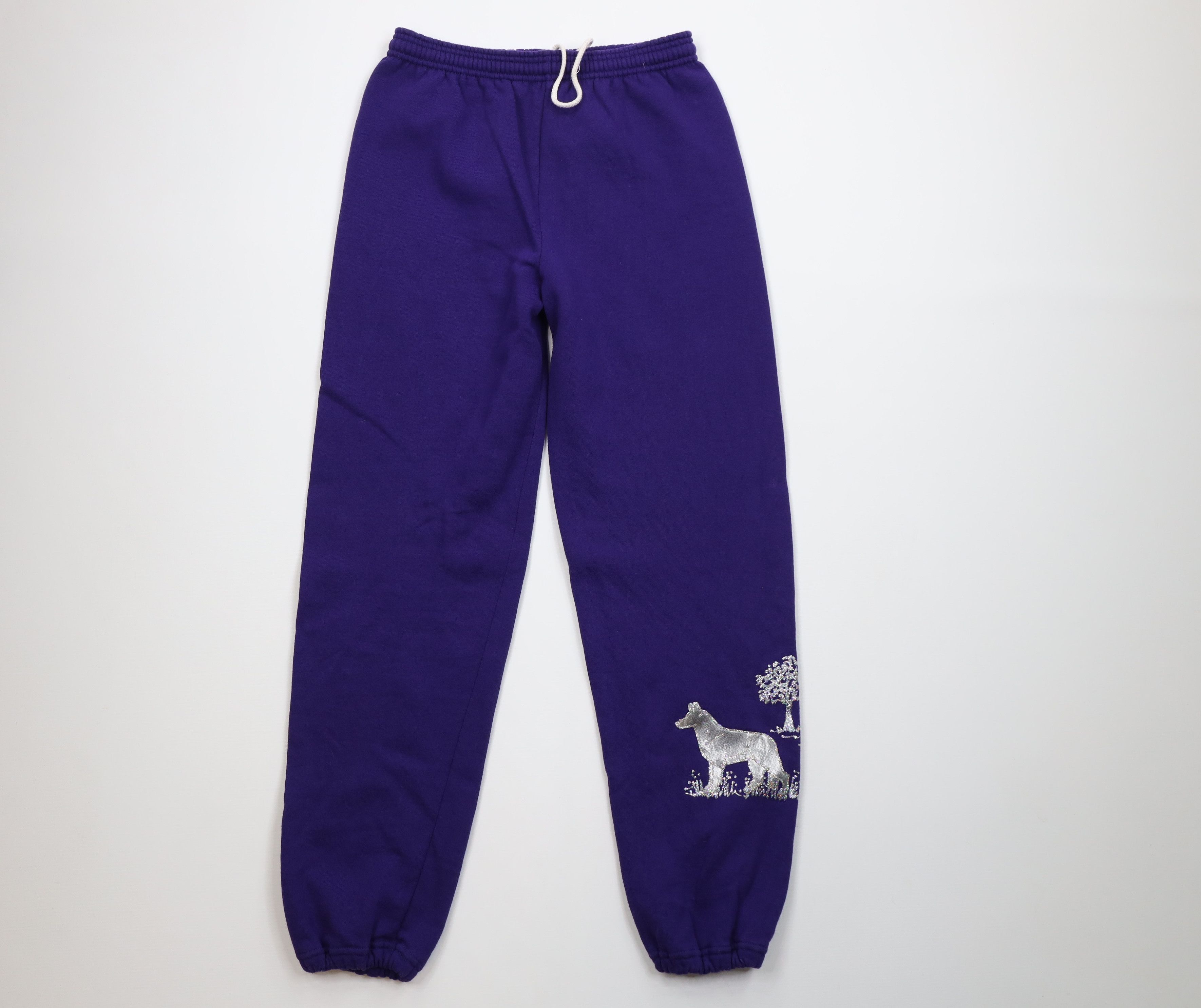 Vintage Vintage 90s Streetwear Glue Dog Tree Sweatpants Joggers USA Size 28" / US 6 / IT 42 - 1 Thumbnail