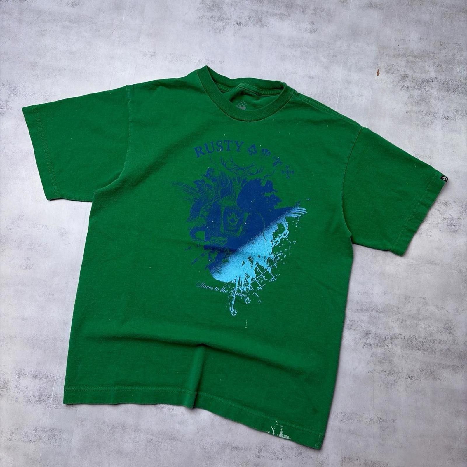 Rusty Y2K Green Rusty Grunge Skater Surf T-Shirt Size US XS / EU 42 / 0 - 2 Thumbnail