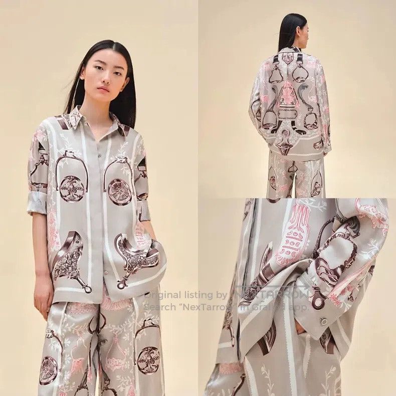 Hermes Hermes totem pink silk shirt Size XS / US 0-2 / IT 36-38 - 1 Thumbnail
