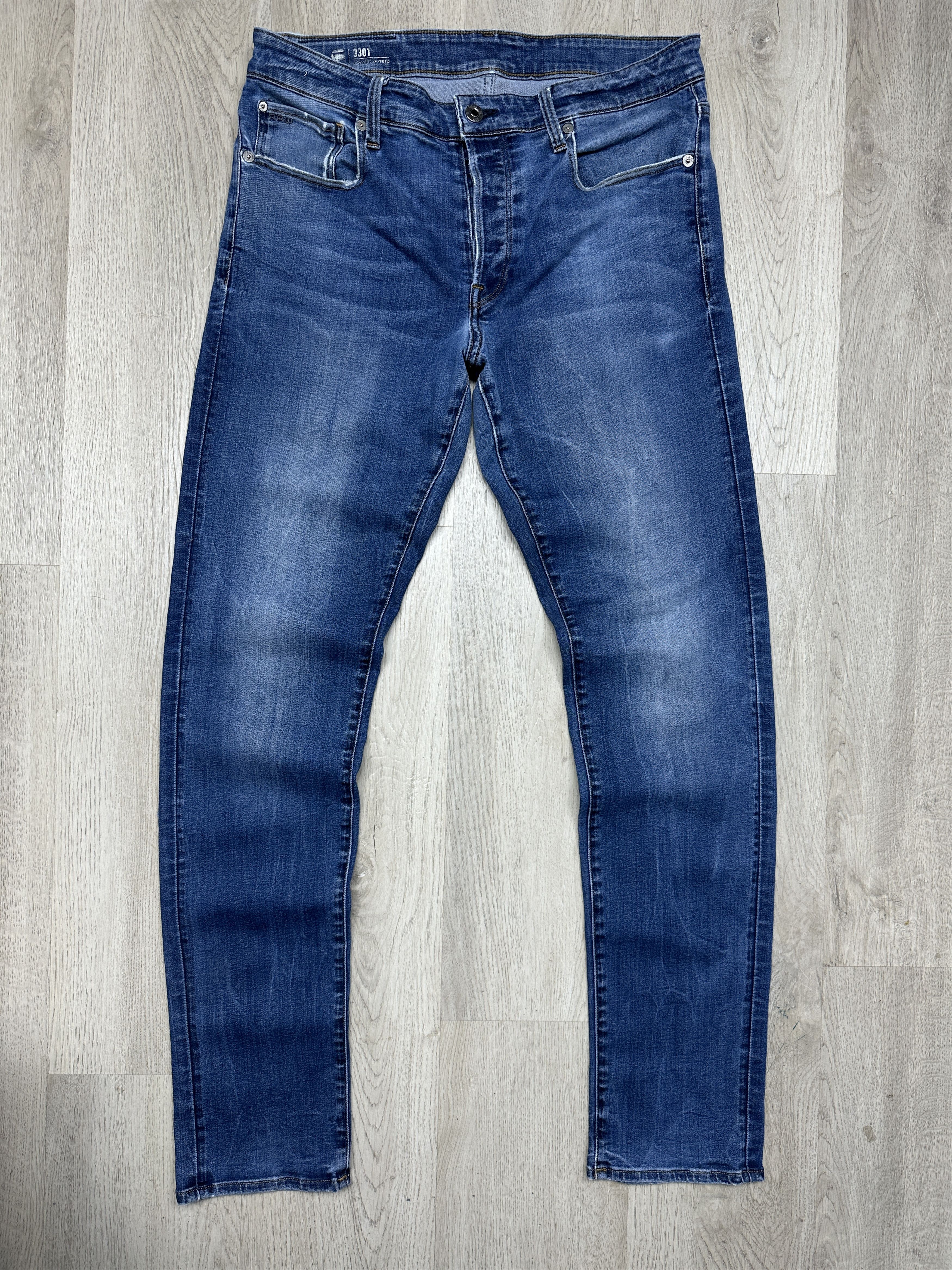 G-Star G Star Raw Mens 3301 Tapered Denim Pants Jeans Size US 34 / EU 50 - 1 Thumbnail