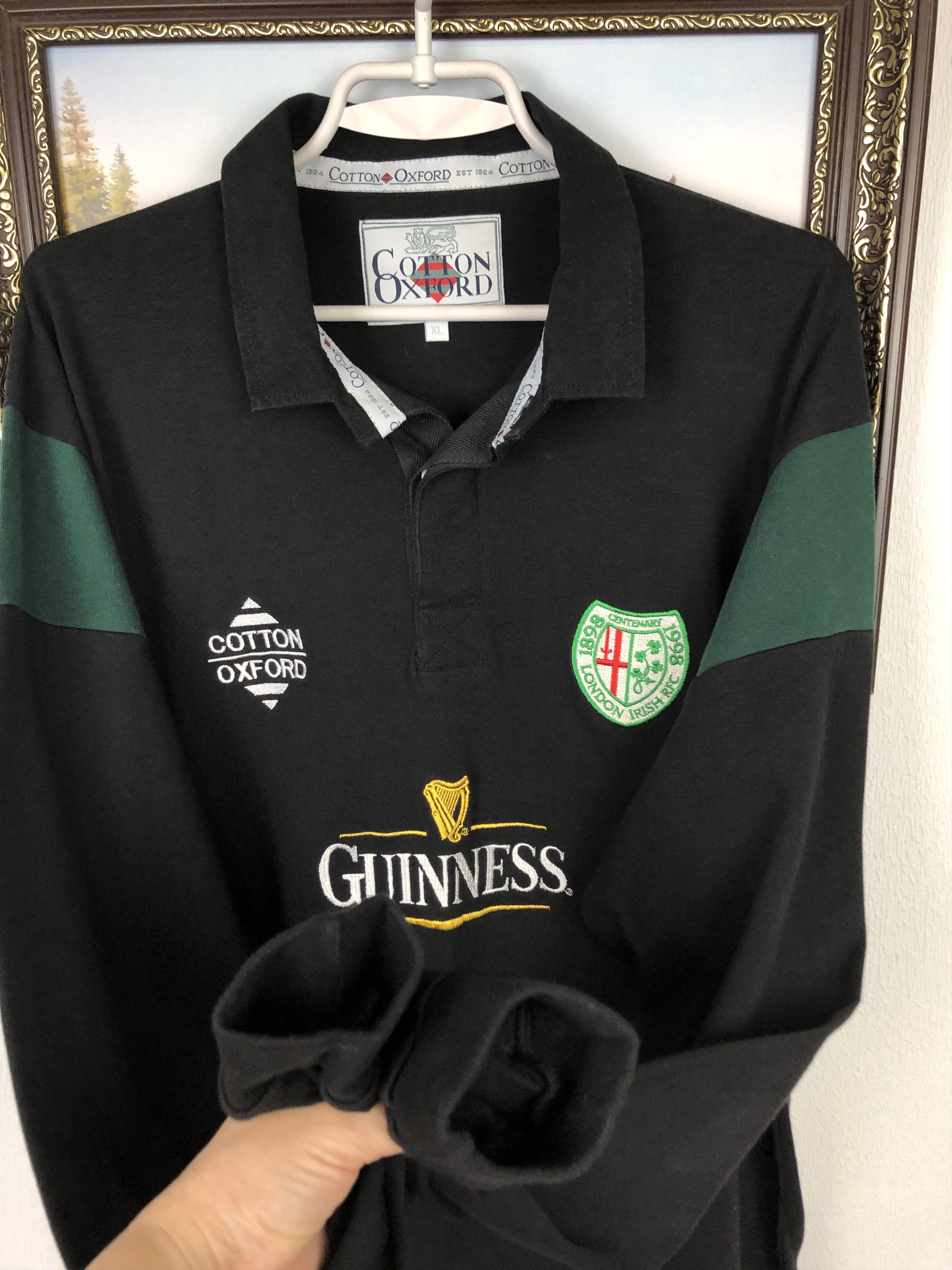 Vintage Vintage London Irish Rugby Shirt Cotton Oxford Jersey Tee Size US L / EU 52-54 / 3 - 5 Thumbnail