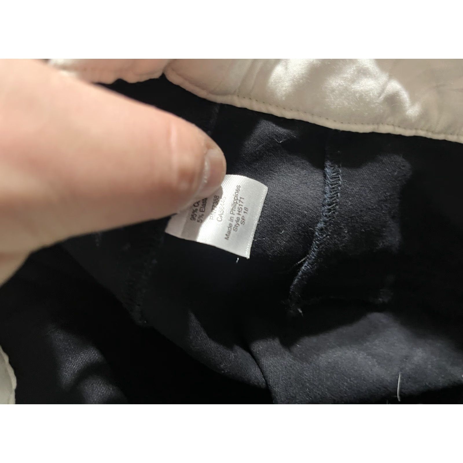 Vintage J Crew Winnie Pant Cropped Scalloped Hem Size 00 Black Style H5171 Women Size 24" / US 00 / IT 34 - 6 Thumbnail