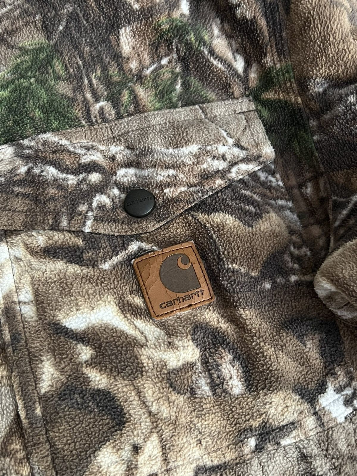 Carhartt Vintage Carhartt Real Tree Fleece Double Jacket Size US L / EU 52-54 / 3 - 15 Thumbnail