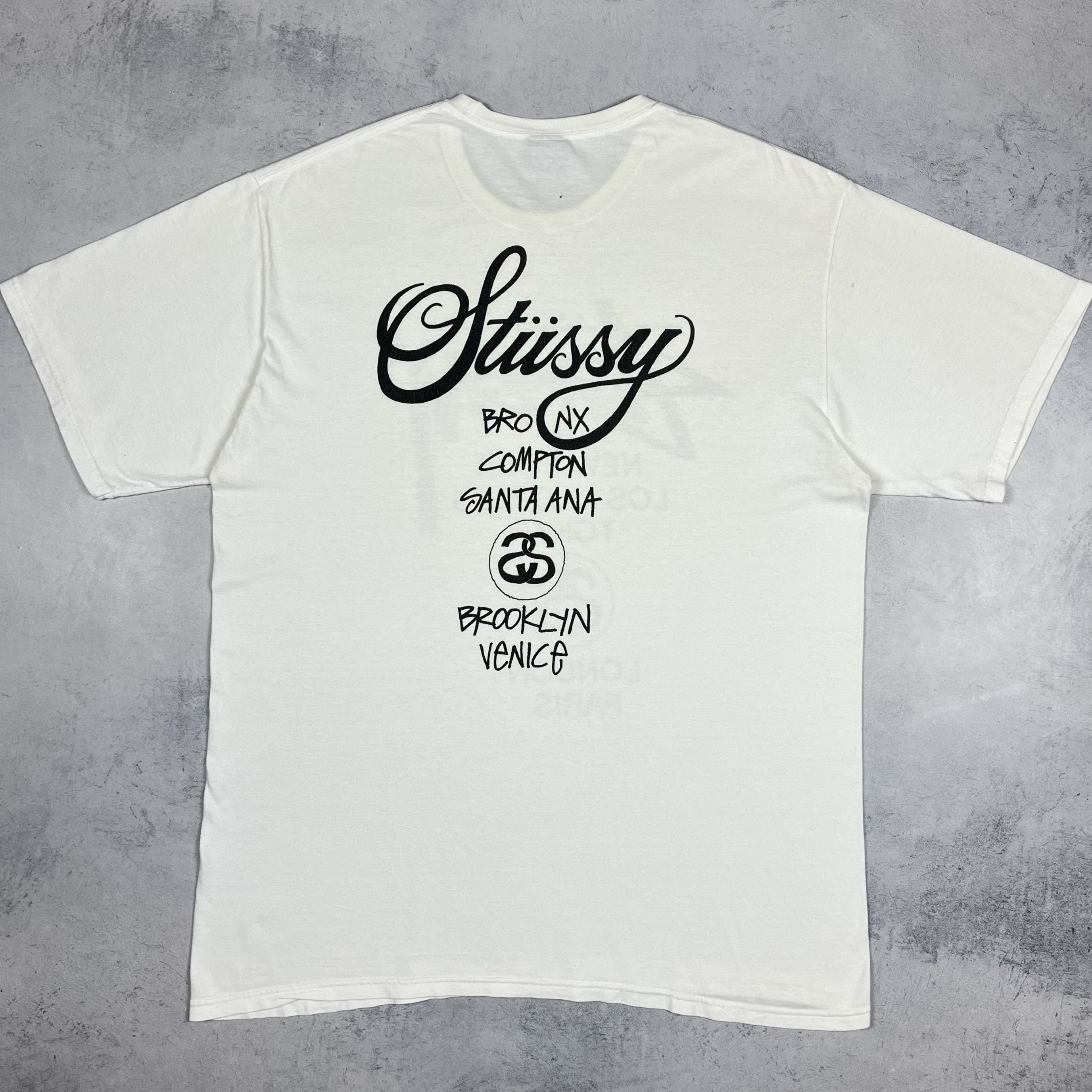 Stussy Vintage Stussy Tour Graffiti Y2K Big Logo T Shirt 2000’s Size US XL / EU 56 / 4 - 2 Thumbnail