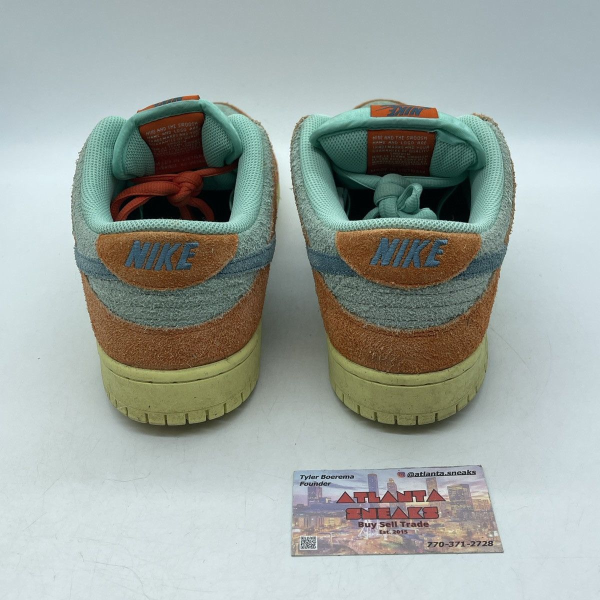 Nike Dunk low orange emerald rise Size US 12 / EU 45 - 3 Thumbnail