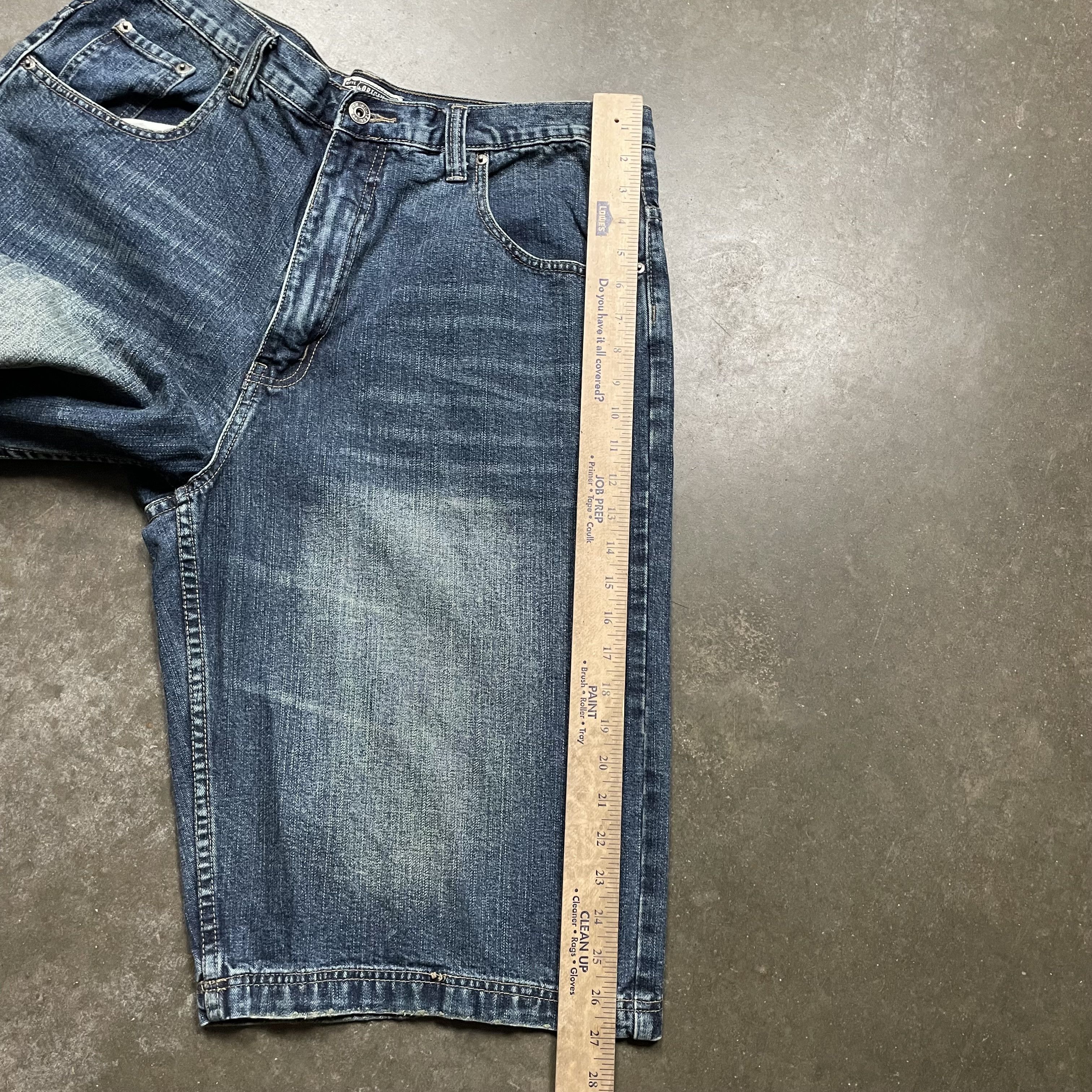 Southpole × Vintage Y2K Baggy Faded Jean Shorts 00s Skater Grunge 90s Size US 36 / EU 52 - 10 Thumbnail