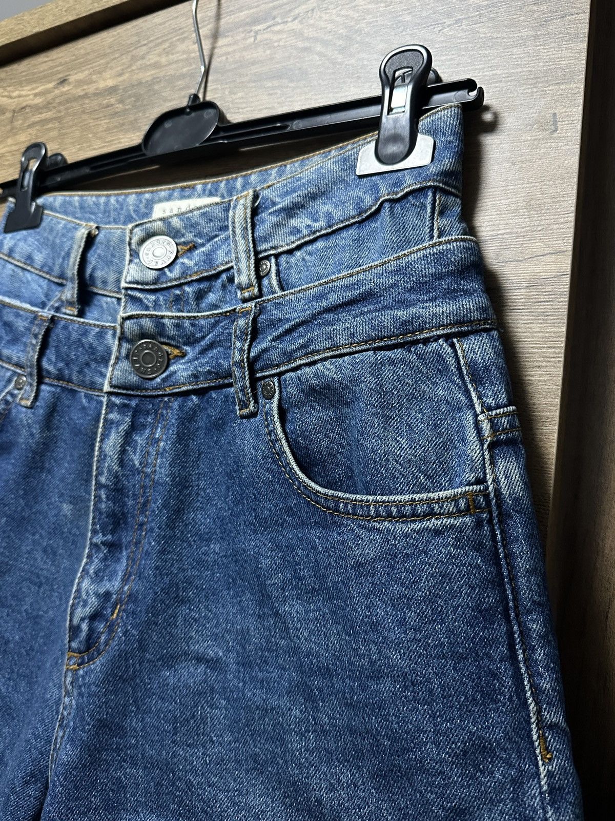 Sandro RARE! Sandro Double Waist Denim Pants Women’s Size S Size 26" / US 2 / IT 38 - 9 Thumbnail