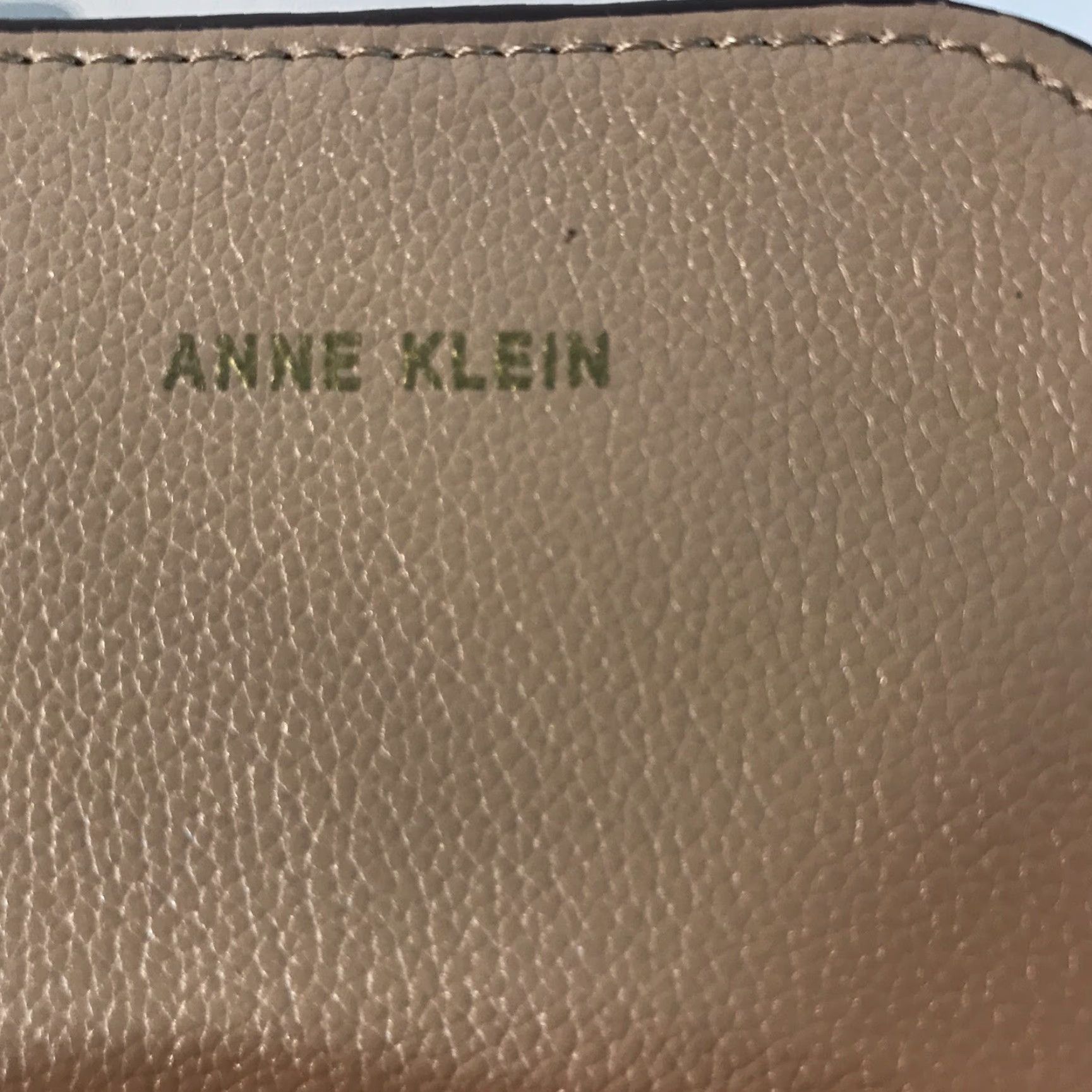 Anne Klein Anne Klein Beige Leather Wristlet Phone Case S - Solid Modern Womens Size ONE SIZE - 2 Thumbnail
