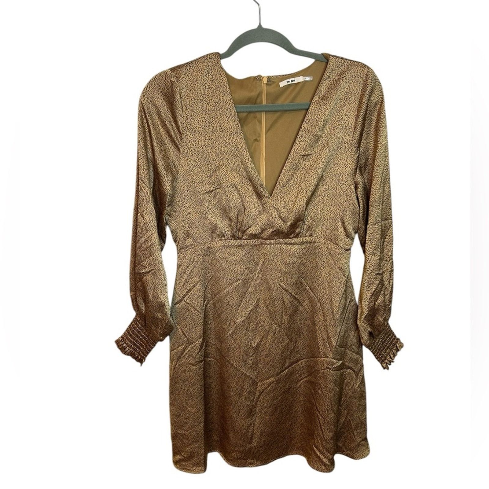 Other Miami Gold & Black Dot Satin V-Neck Dress Size M / US 6-8 / IT 42-44 - 1 Thumbnail
