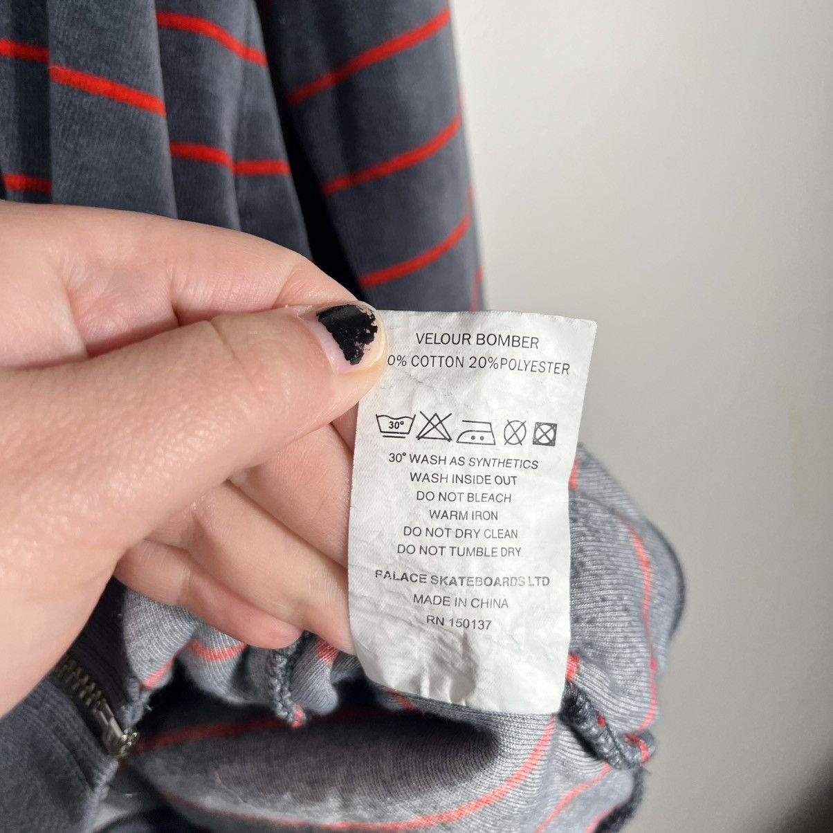 Palace Palace Skateboards Velour Bomber Gray Striped Velvet Jacket Size US L / EU 52-54 / 3 - 6 Thumbnail