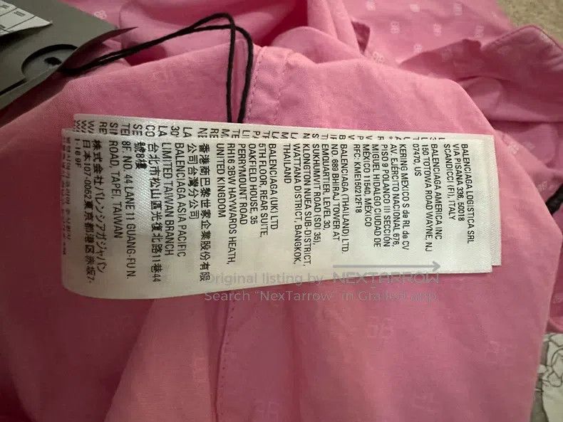 Balenciaga Balenciaga Full Bullet Screen Lock Logo Pink Long Sleeve Size XXS / US 00 / IT 34 - 7 Thumbnail