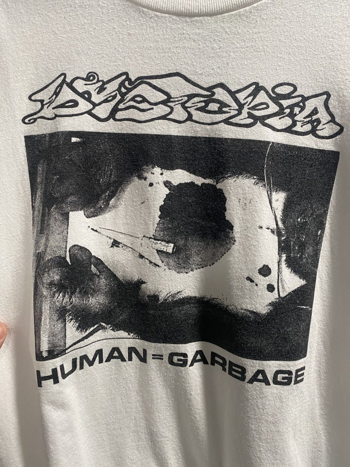 Band Tees × Vintage Vintage Dystopia Human = Garbage T-Shirt Size US XL / EU 56 / 4 - 2 Thumbnail