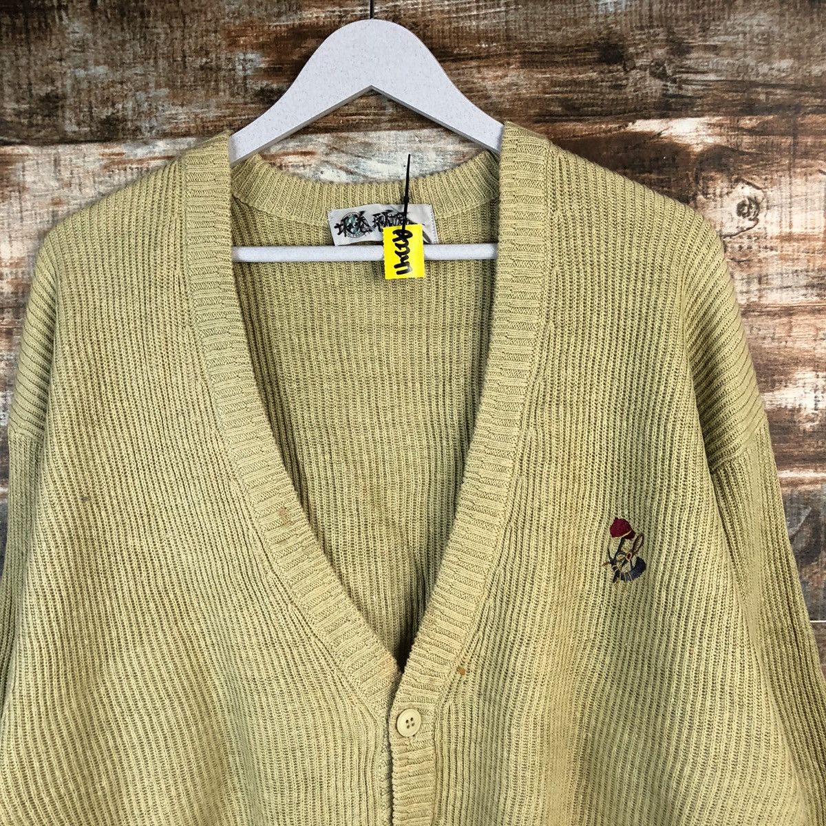 Japanese Brand Japan vintage Green Cardigan Knitwear #A2247 Size US XL / EU 56 / 4 - 4 Thumbnail