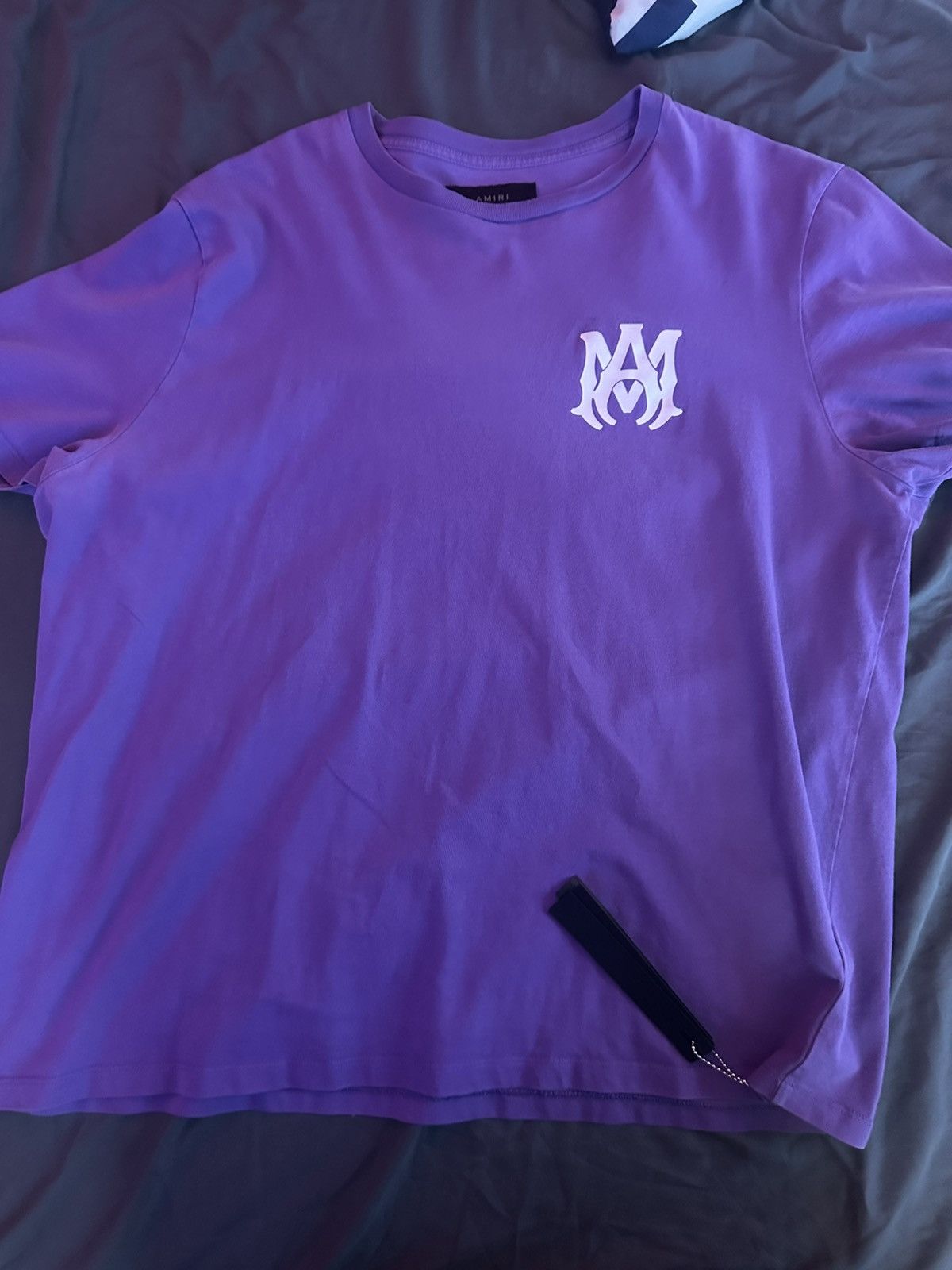 Amiri Purple Amiri Ma logo t shirt Size US XL / EU 56 / 4 - 1 Thumbnail