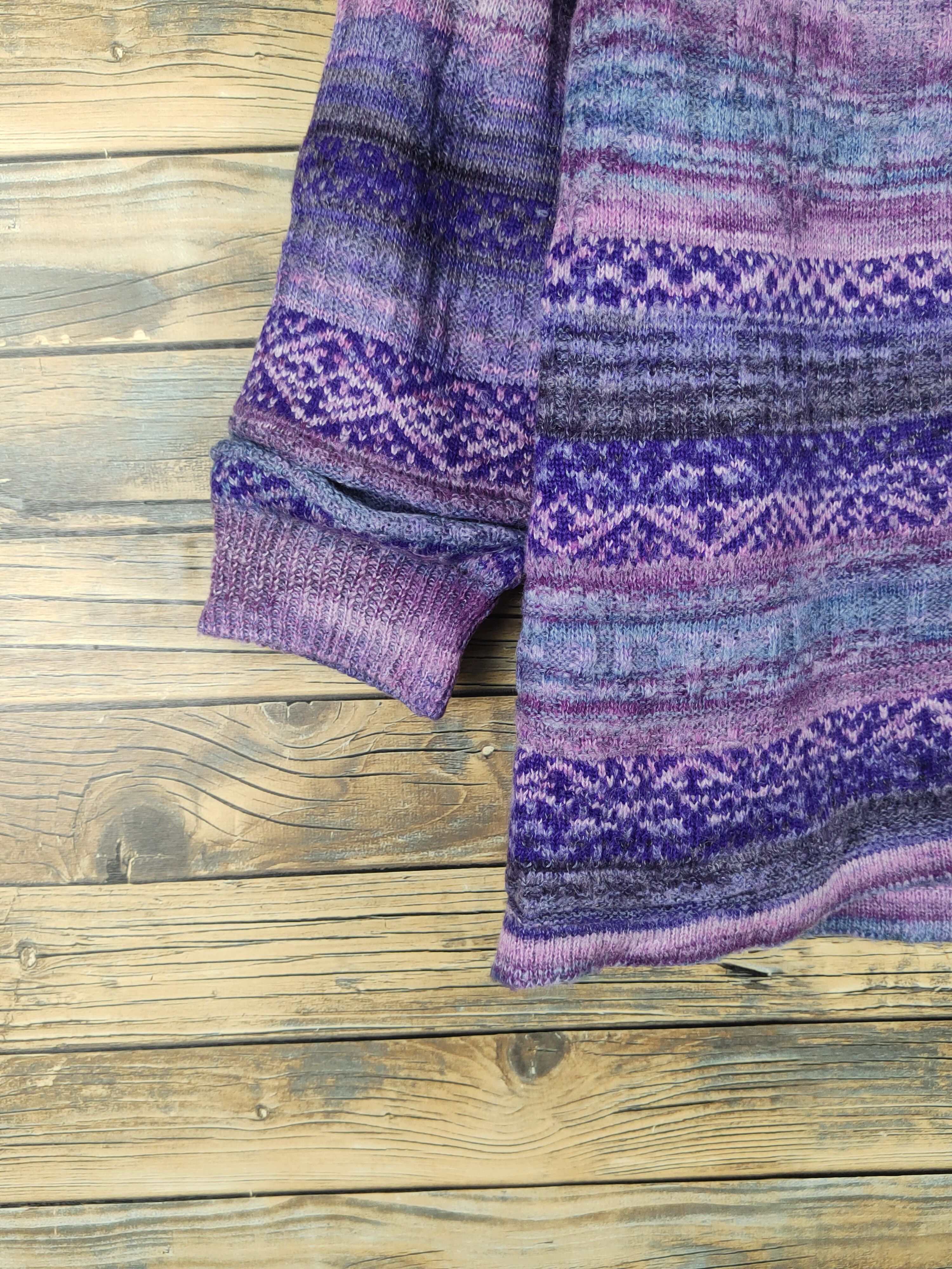 Japanese Brand × Vintage Japanese Brand Purple Knitwear Sweaters #W1361 Size L / US 10 / IT 46 - 5 Thumbnail