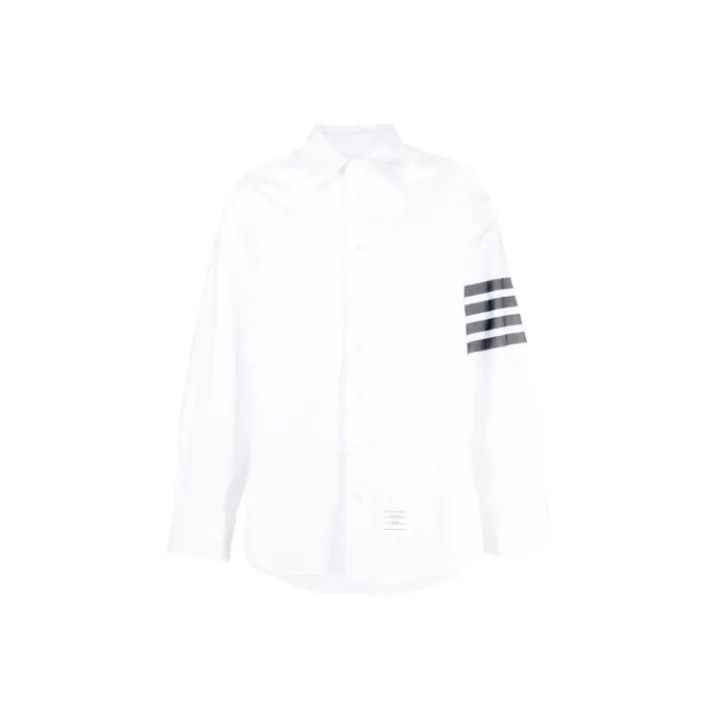 Thom Browne Classic Striped White Long Sleeve Shirt 0079