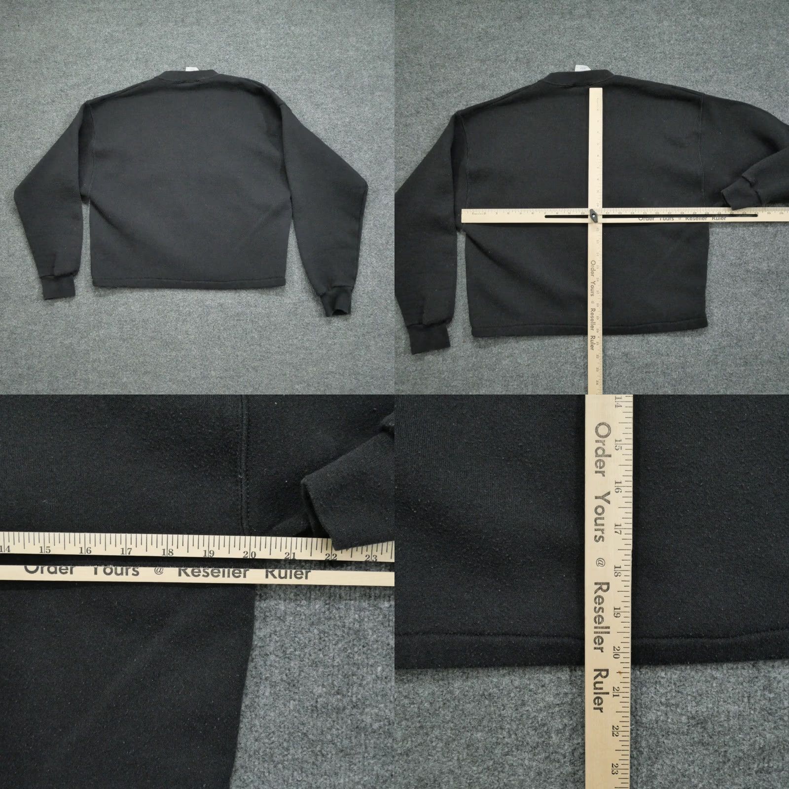 Vintage VINTAGE Tiger Sweatshirt Womens M Black Cropped 90s High School Wellington Crew Neck Pullover Raglan Sleeve Cotton Blend Fleece Embroidery Size M / US 6-8 / IT 42-44 - 8 Thumbnail