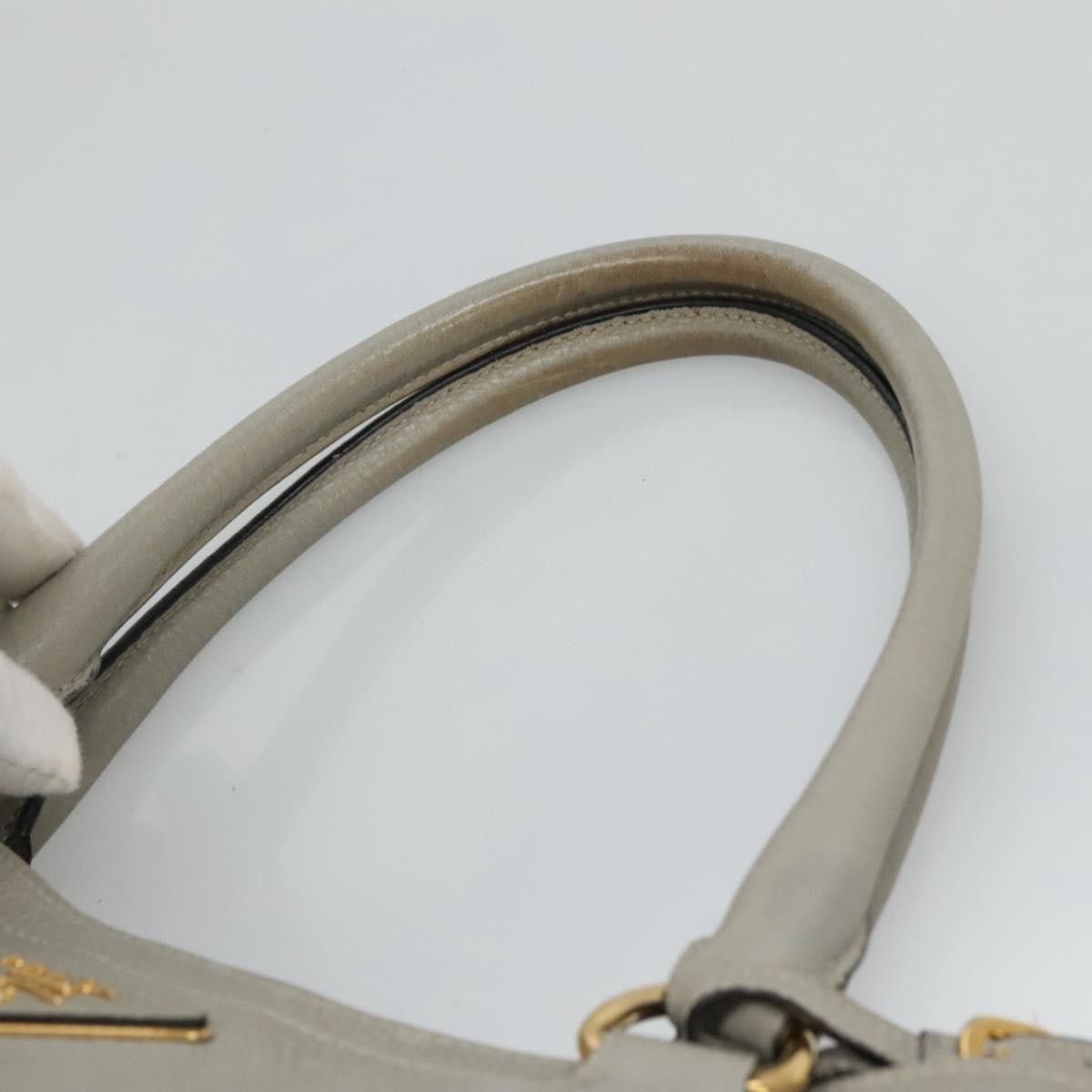 Prada PRADA Hand Bag Leather Gray Size ONE SIZE - 8 Thumbnail