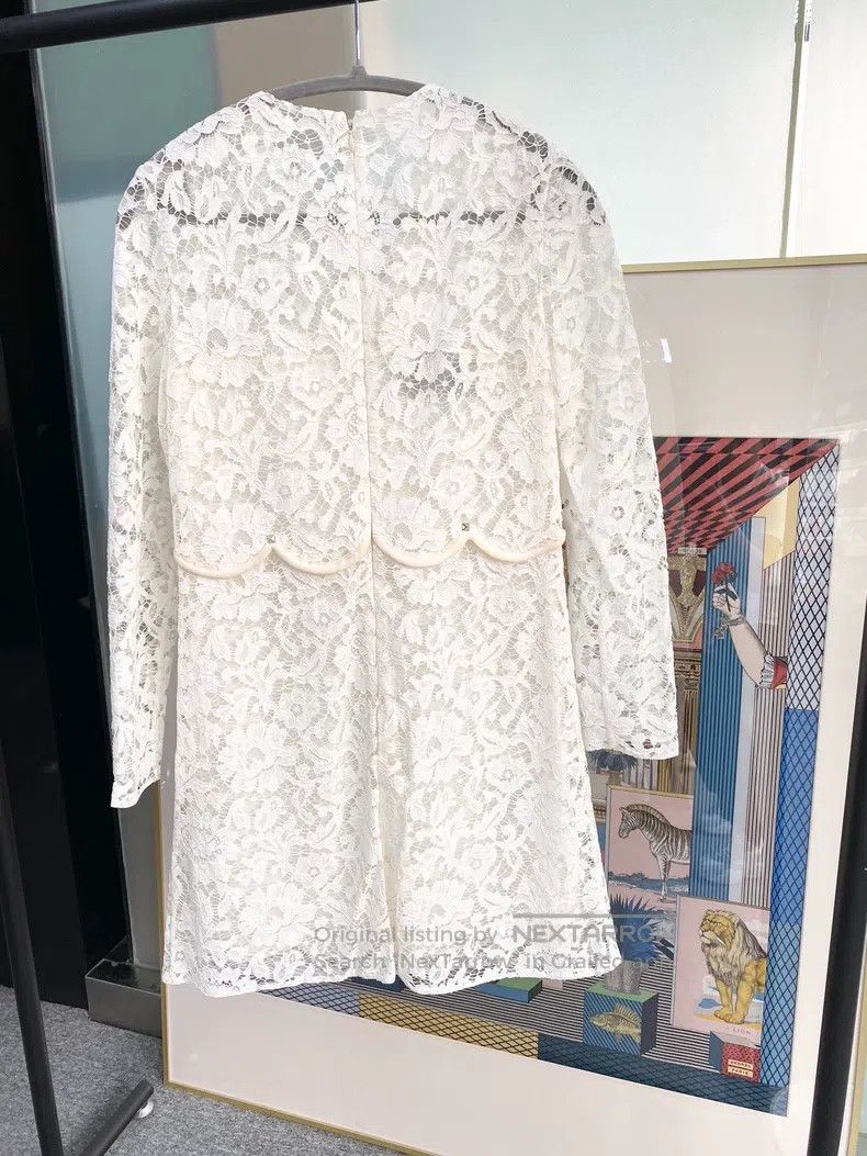 Valentino Valentino Mulberry silk cut-out lace dress Size XS / US 0-2 / IT 36-38 - 2 Thumbnail