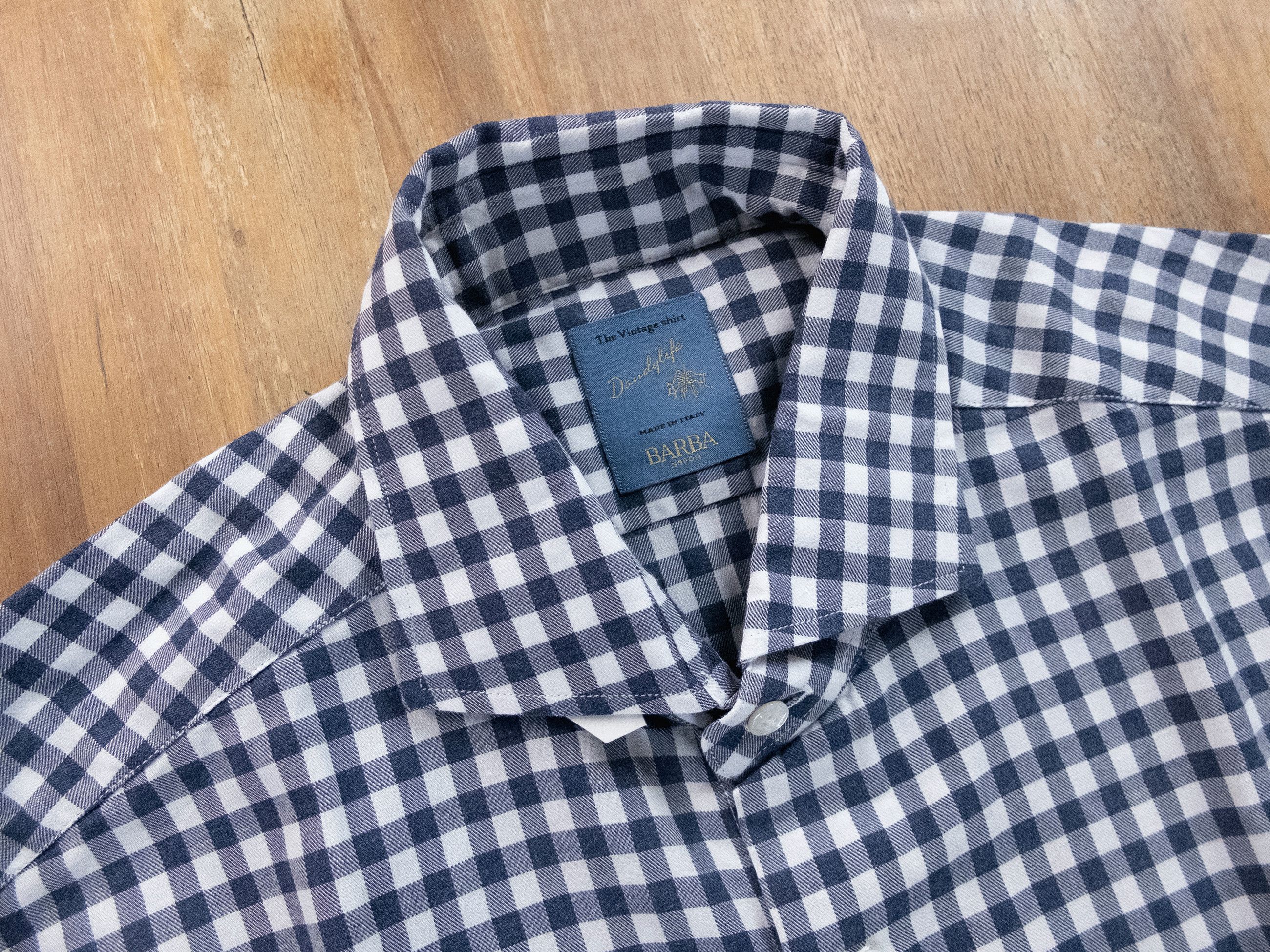 Barba Napoli BARBA Napoli Dandy Life blue white flannel cotton shirt 39 Size US M / EU 48-50 / 2 - 2 Thumbnail