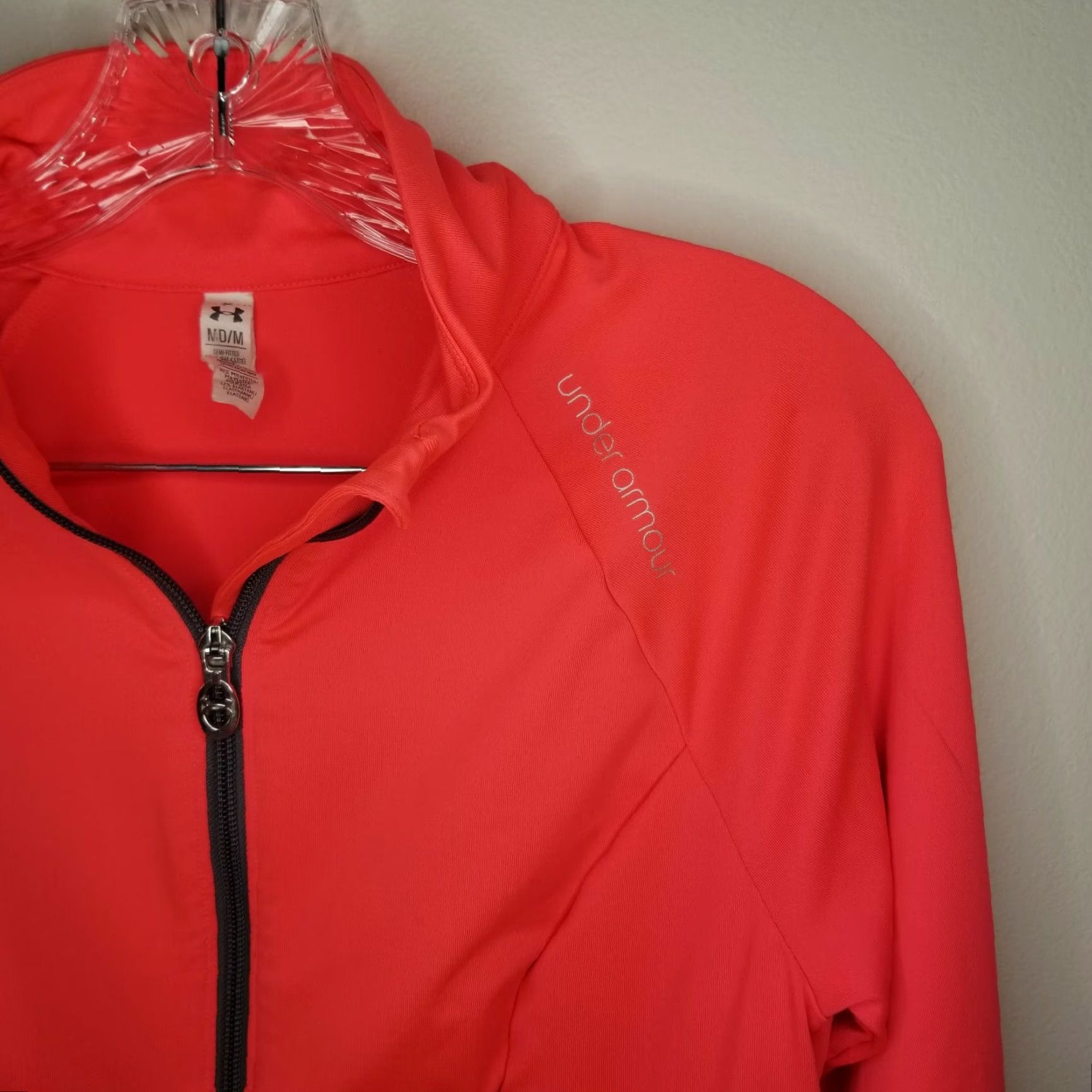 Under Armour Under Armour Womens Pink Long Sleeve Full Zip Activewear Running Top M Jacket Womens Pink Long Sleeve Full Zip Activewear Running Top M Size M / US 6-8 / IT 42-44 - 2 Thumbnail