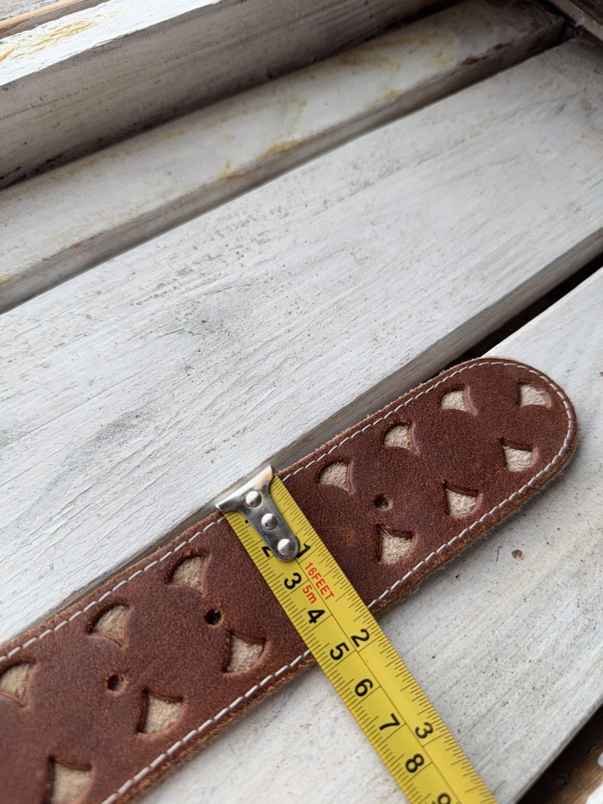 Vintage Vintage Japanese Retro Y2K Brown Leather Boho Western Belt Size ONE SIZE - 12 Thumbnail