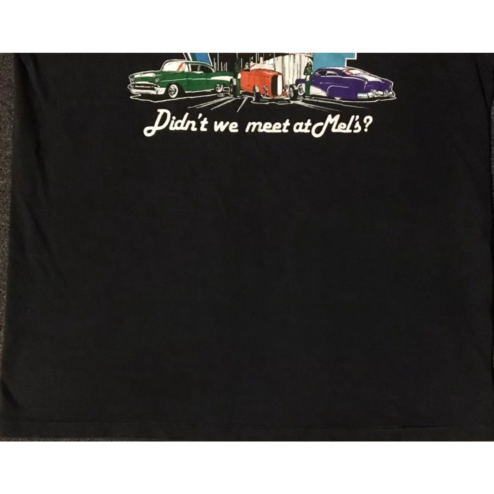 Vintage VINTAGE 90s Mel’s Drive In Faded San Francisco Shirt L Black Men Short Sleeve T-Shirt USA Rock Grunge Card Cars 80s 90s Biker Retro Size US L / EU 52-54 / 3 - 6 Thumbnail
